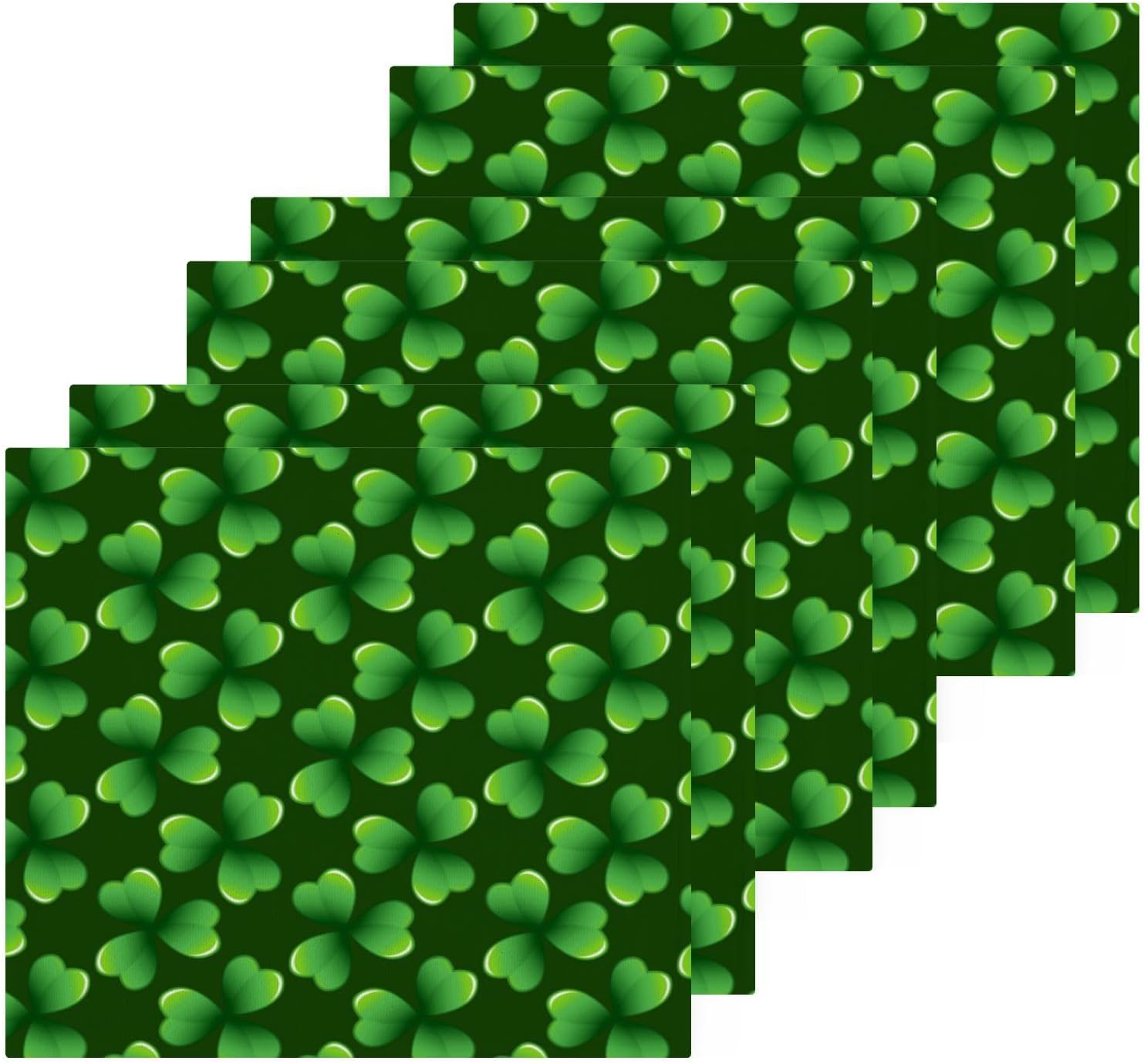 St Patricks Day Shamrock Washcloth 12x12 Soft Reusable