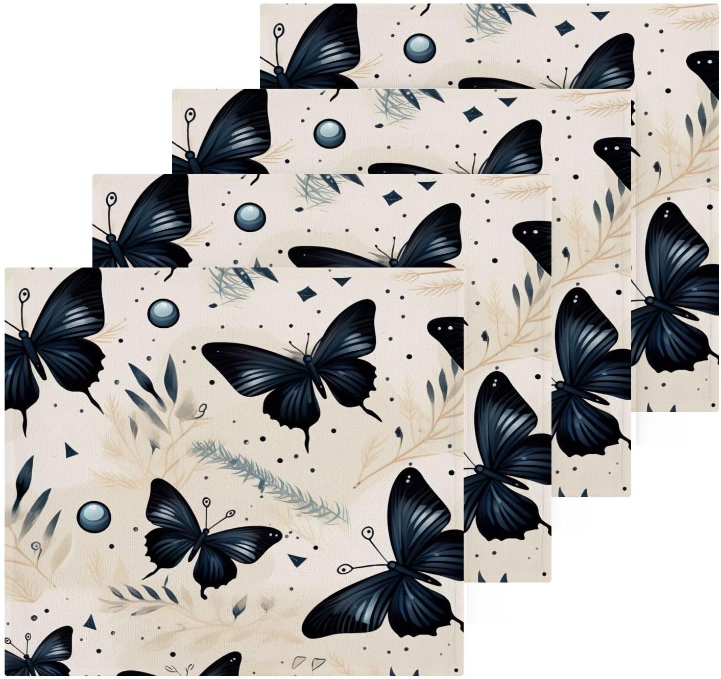 Yettashin Butterfly Baby Washcloths Soft Absorbent Cotton Reusable 12x12 inch