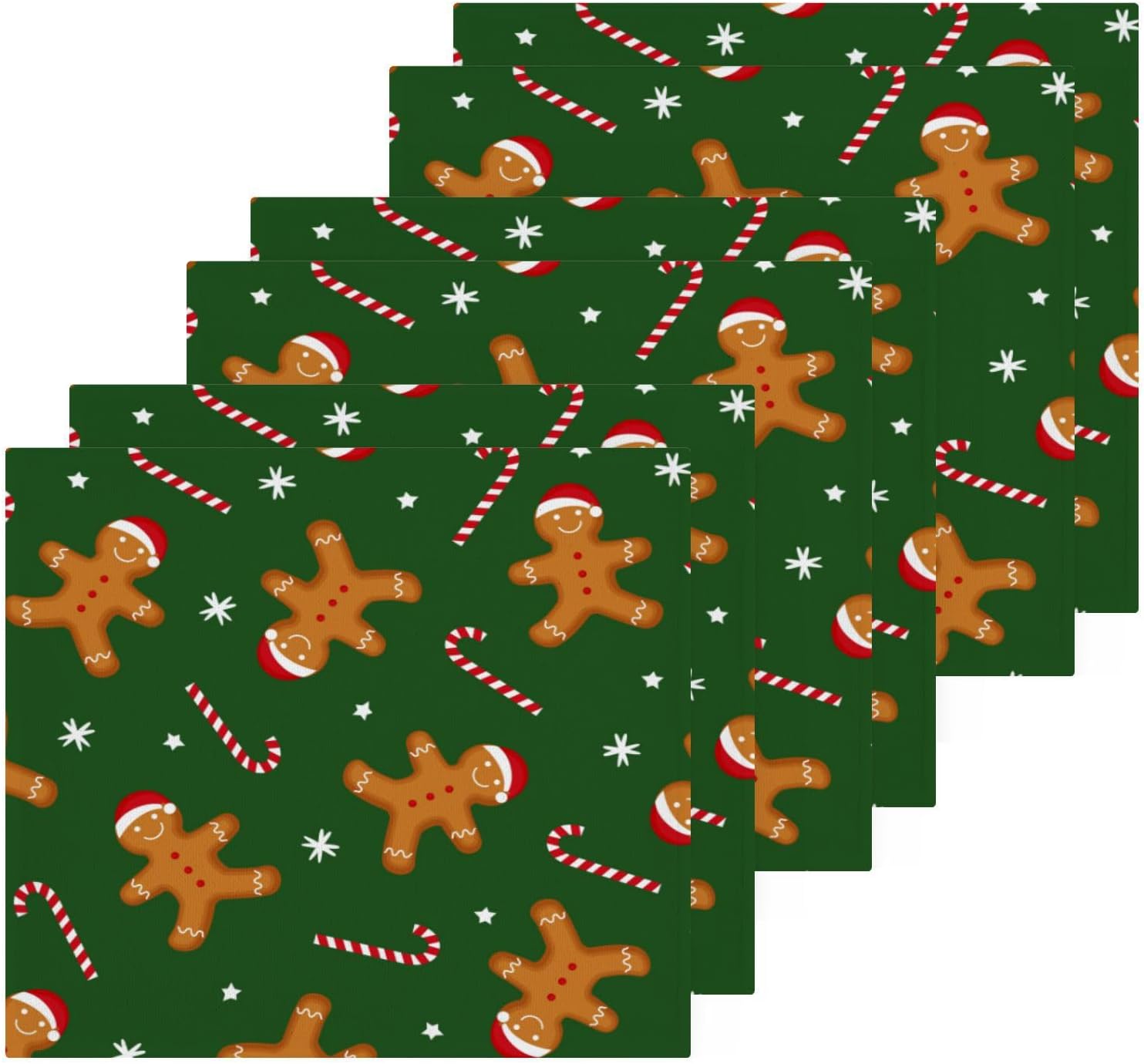 Christmas gingerbread man washcloth 2-pack