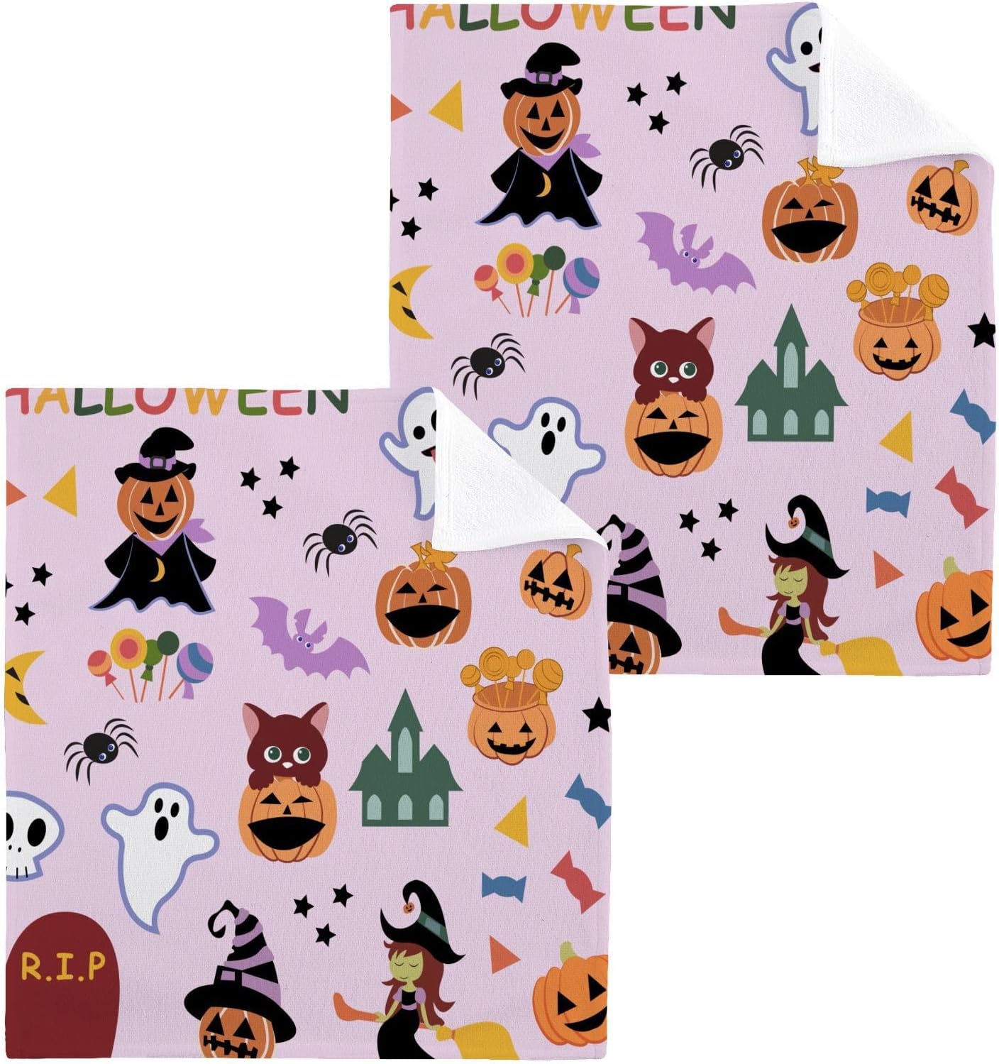 Halloween Gnome Washcloth Set 2 Pack