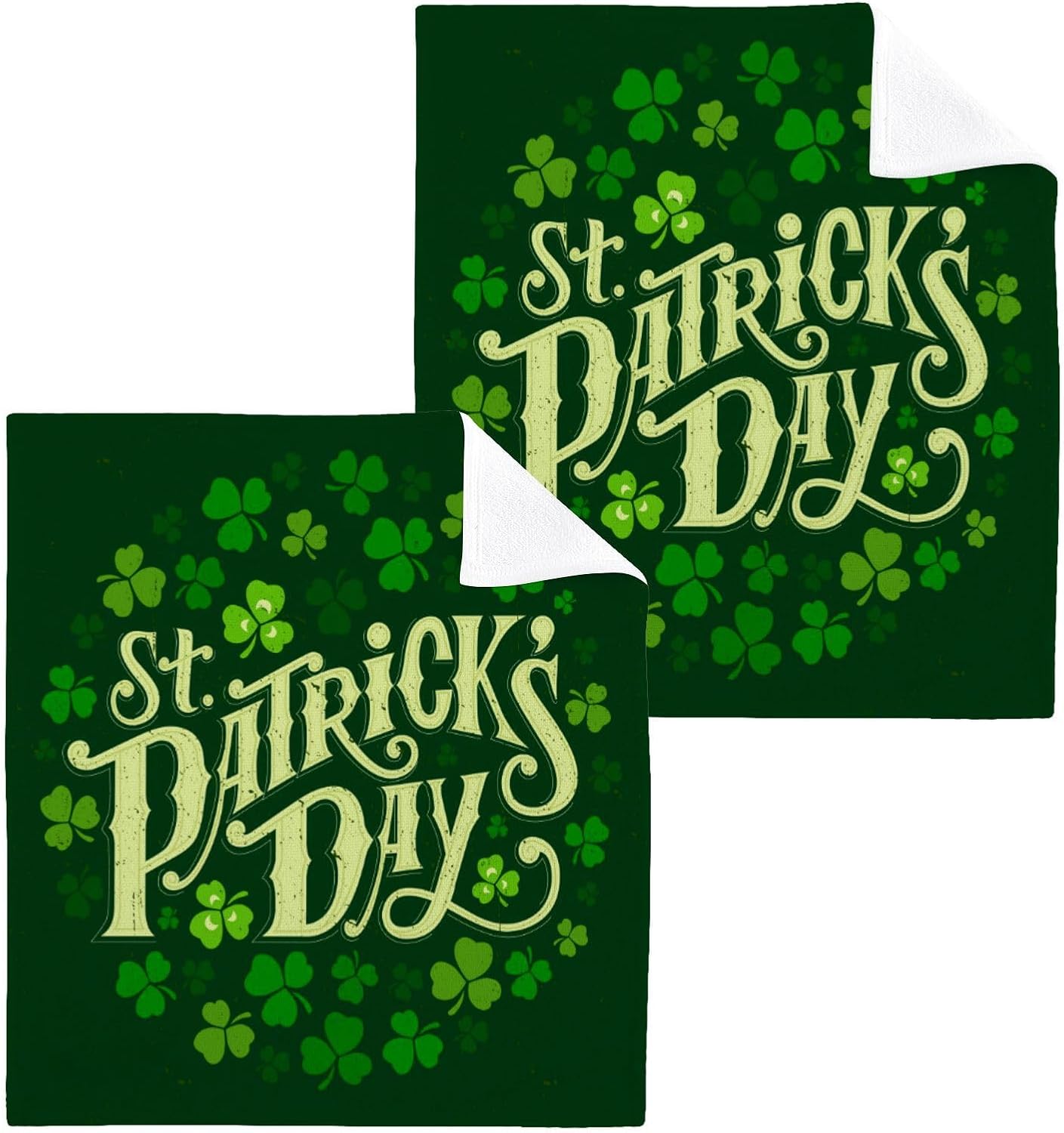 St Patricks Day Reusable Washcloths 2 Pack
