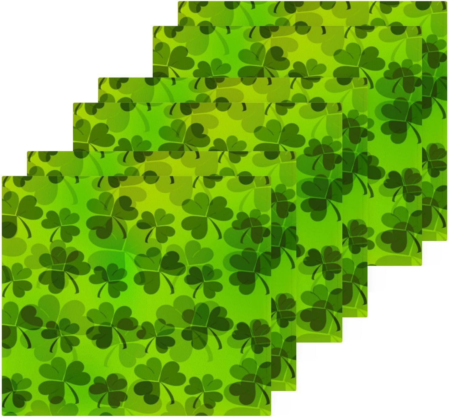 St Patricks Day Clover Washcloth Set for Babies Adults