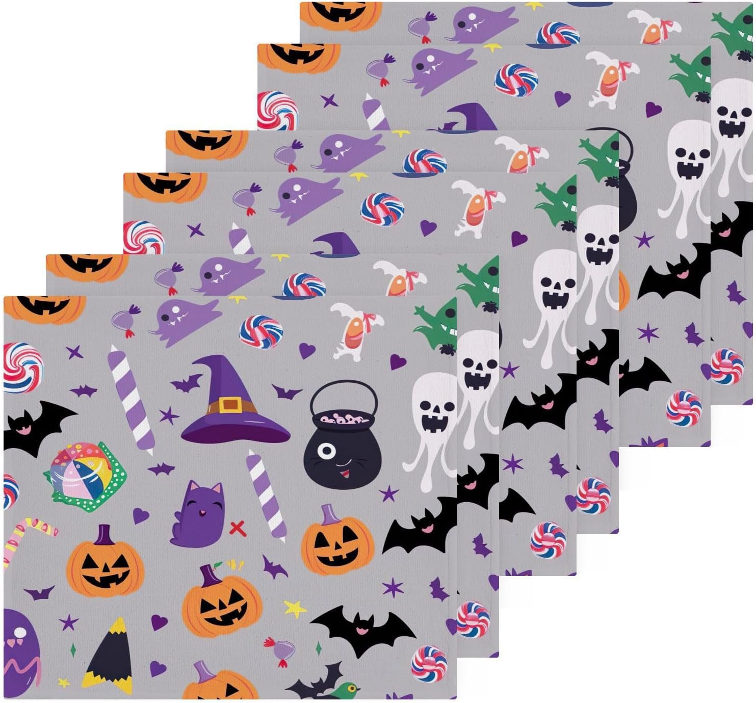 Halloween Pumpkin Face Washcloth Set