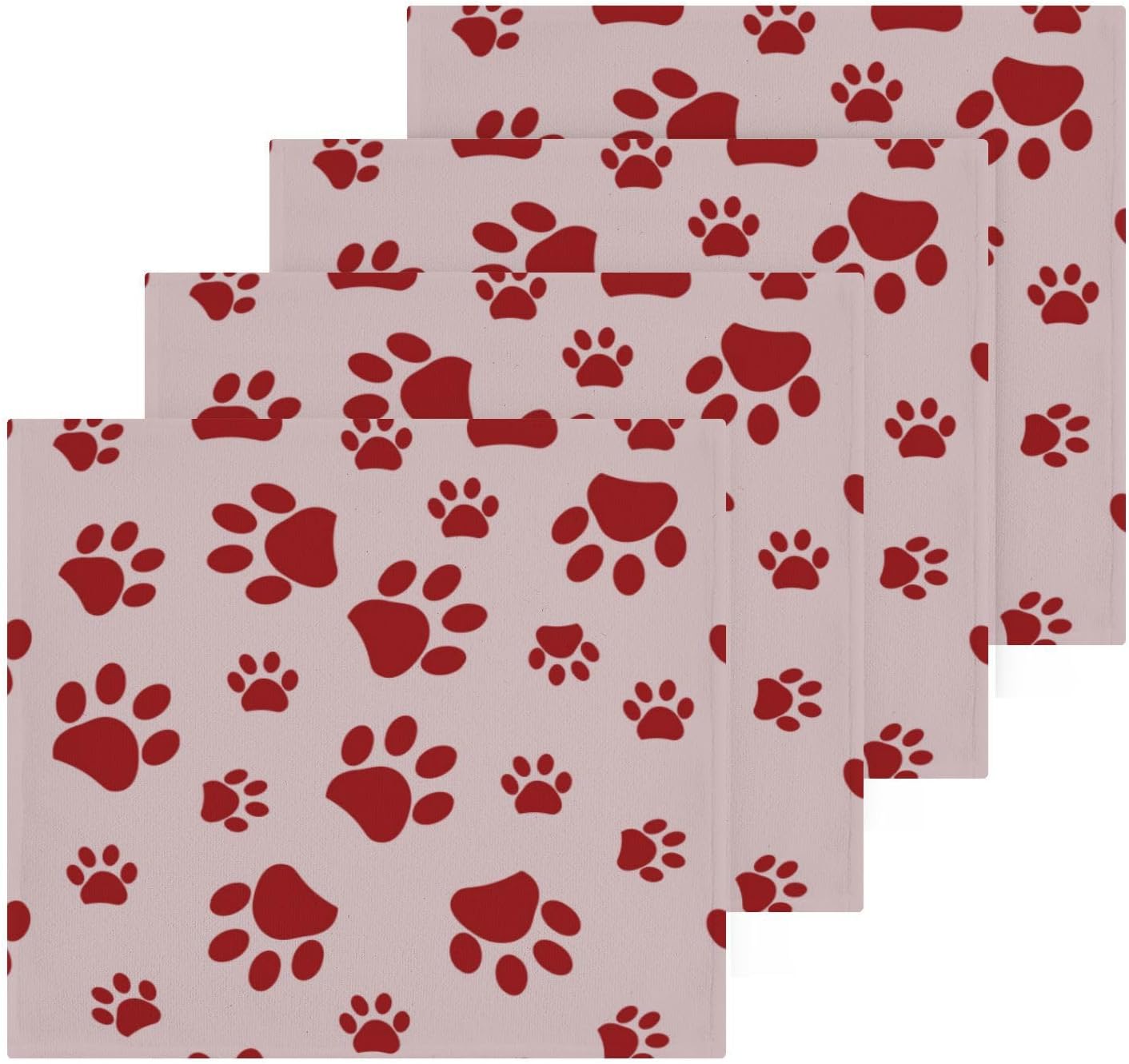 Fiber-Soft Dog Paw Washcloth Set