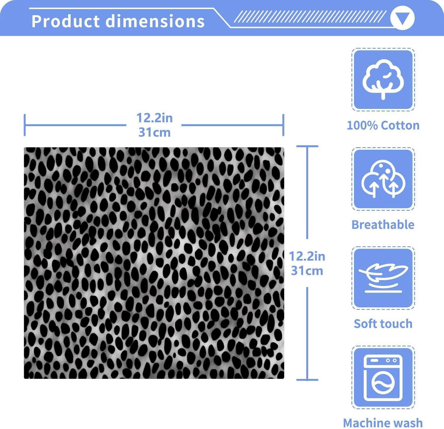 Leopard Print Cotton Washcloth Set for Babies Kids