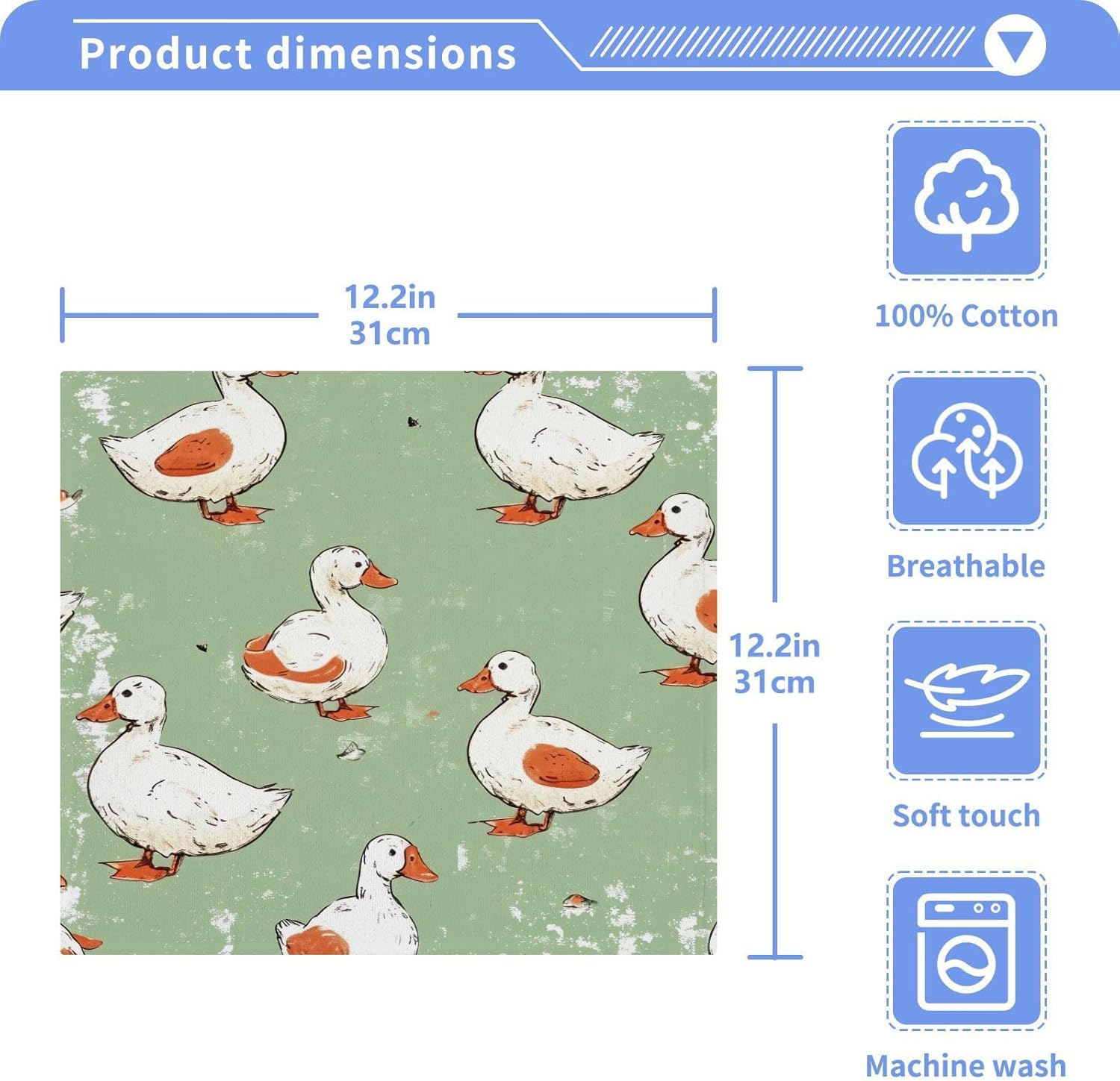 YETTASBIN Cartoon Duck Washcloths 2 Pack 1