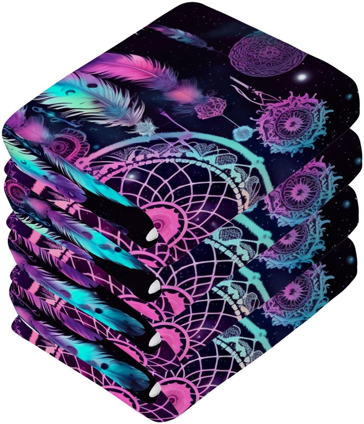 Dreamcatcher Washcloths 2 Pack Soft Absorbent Cotton Face Towels