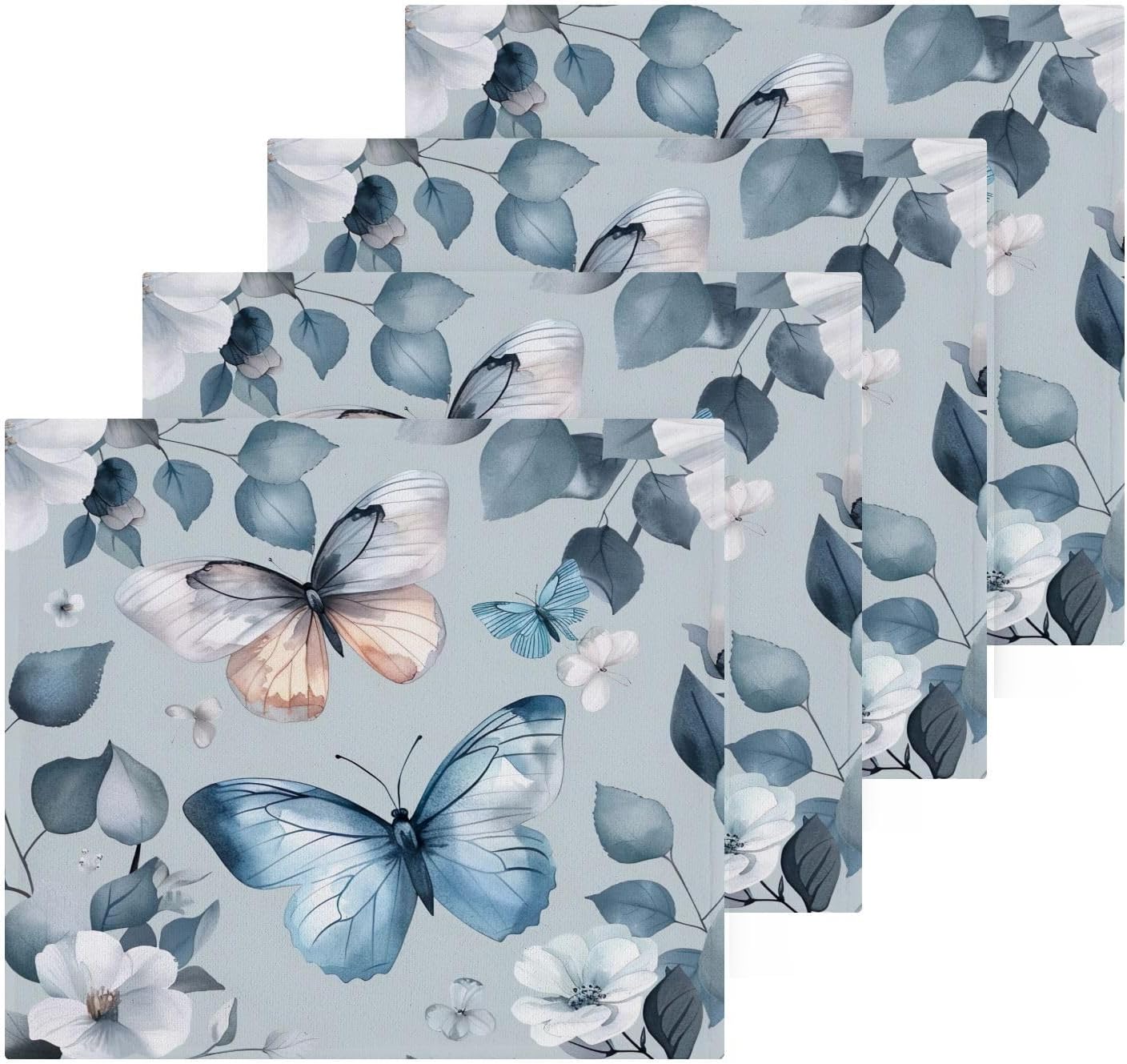 YETTASBIN Butterfly Soft Cotton Face Towels 2-Pack