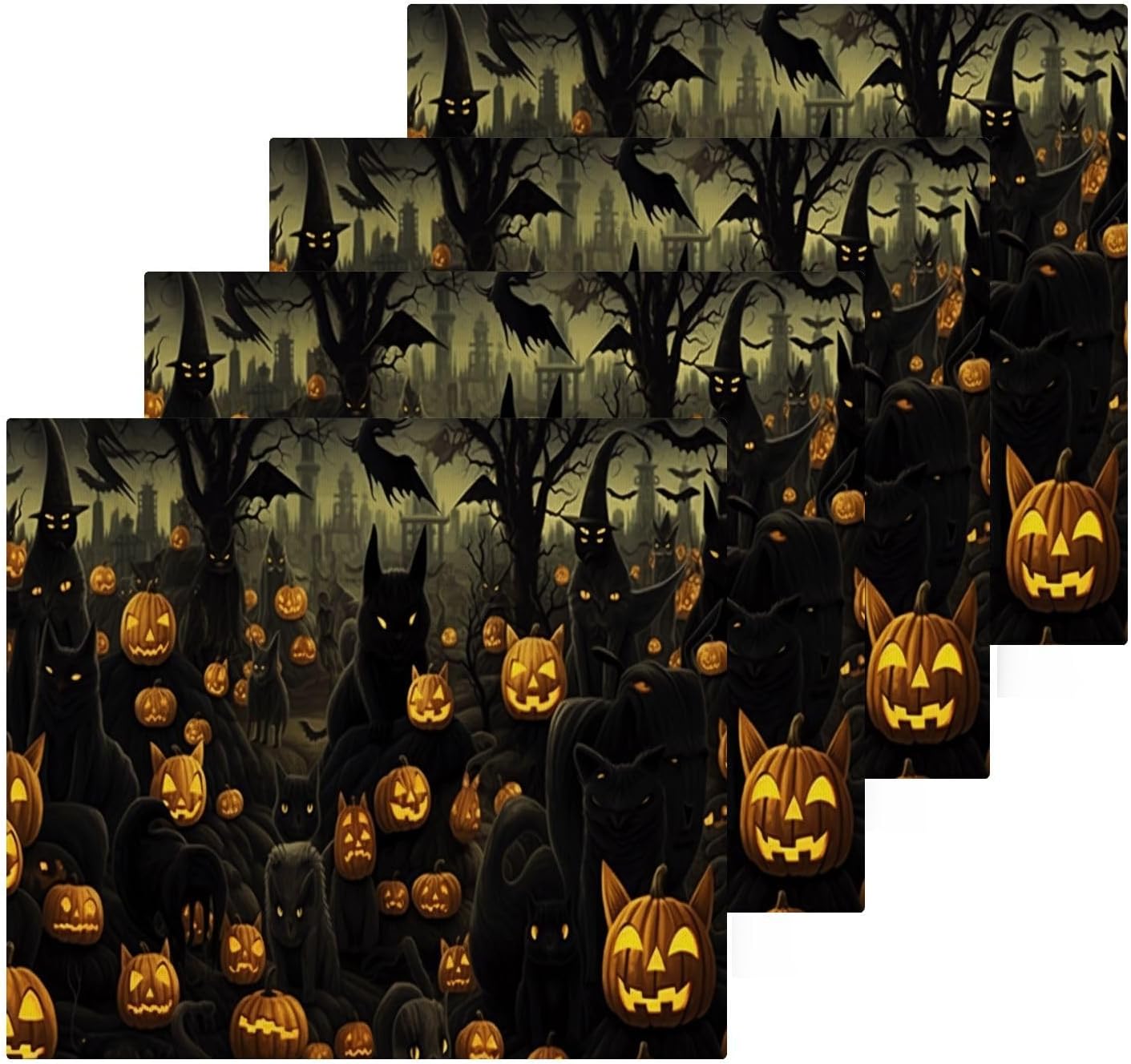 Adorable Halloween pumpkin washcloths with soft grip
