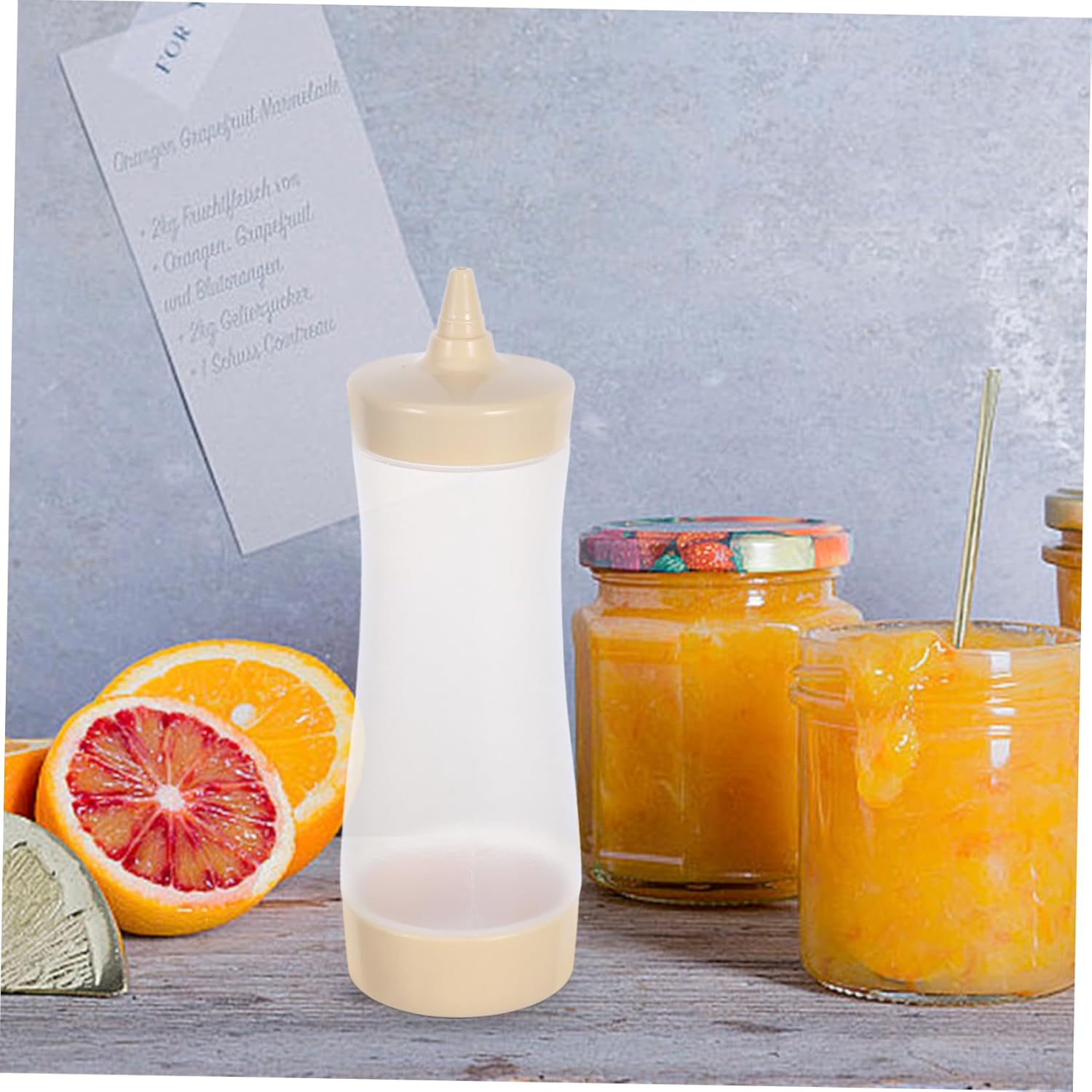 Non-Spill Cream Sauce Bottles by PHENOFICE Easy Squeeze Clean