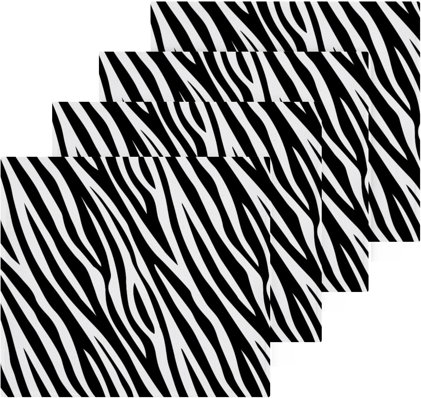 Zebra Stripe Washcloths Soft AbsorbentReusable for Face More