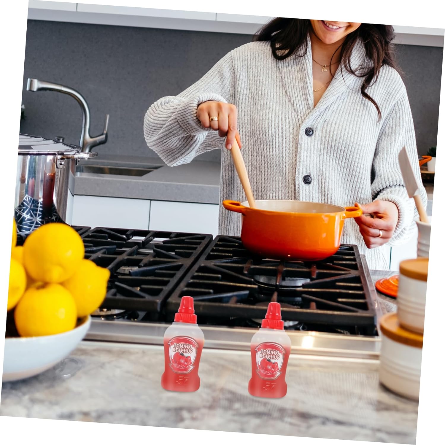 Zerodeko Mini Refillable Squeeze Bottles Cook Kitchen Visually