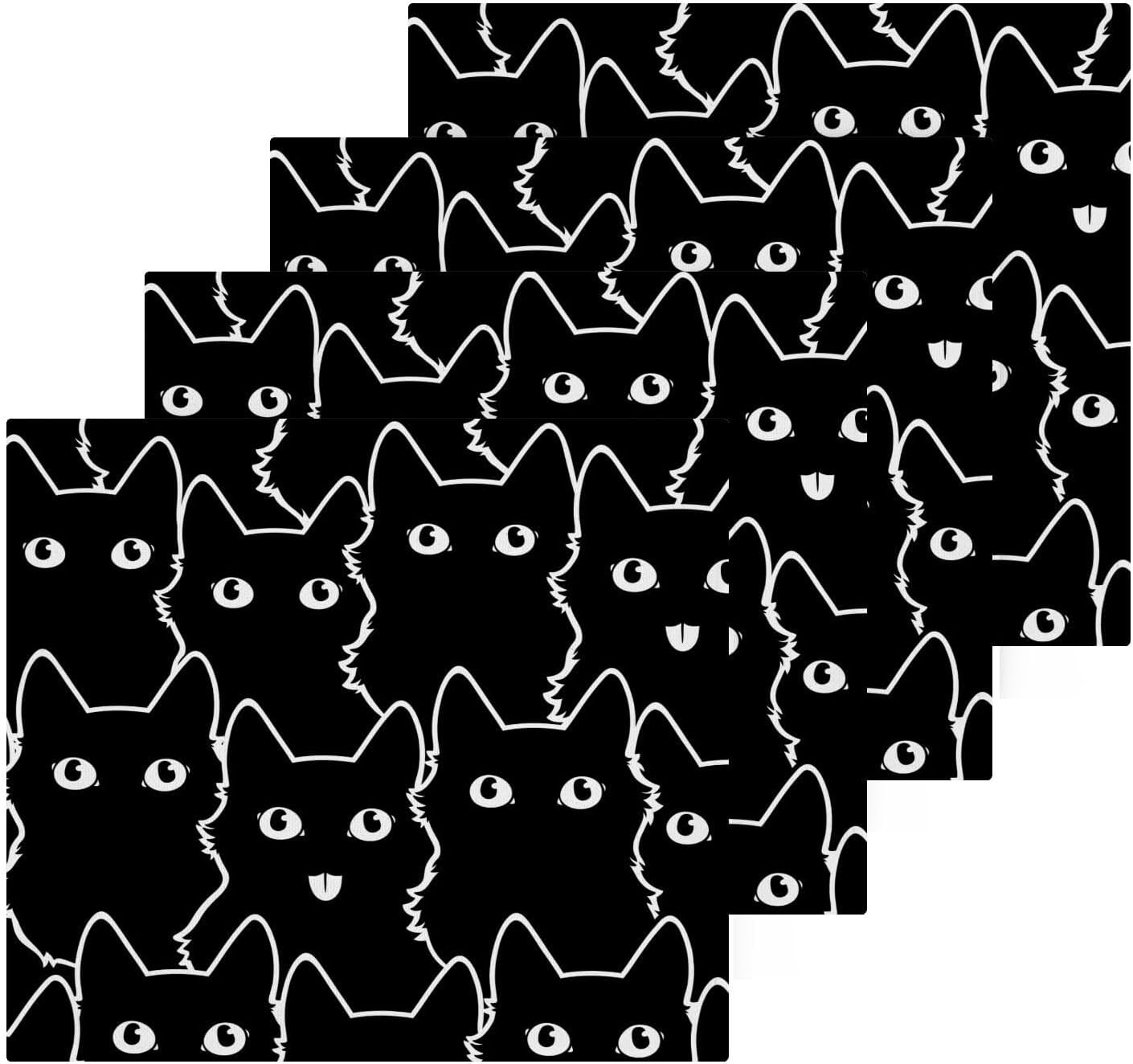Halloween Cat Washcloths 2 Pack - Soft Absorbent Towels