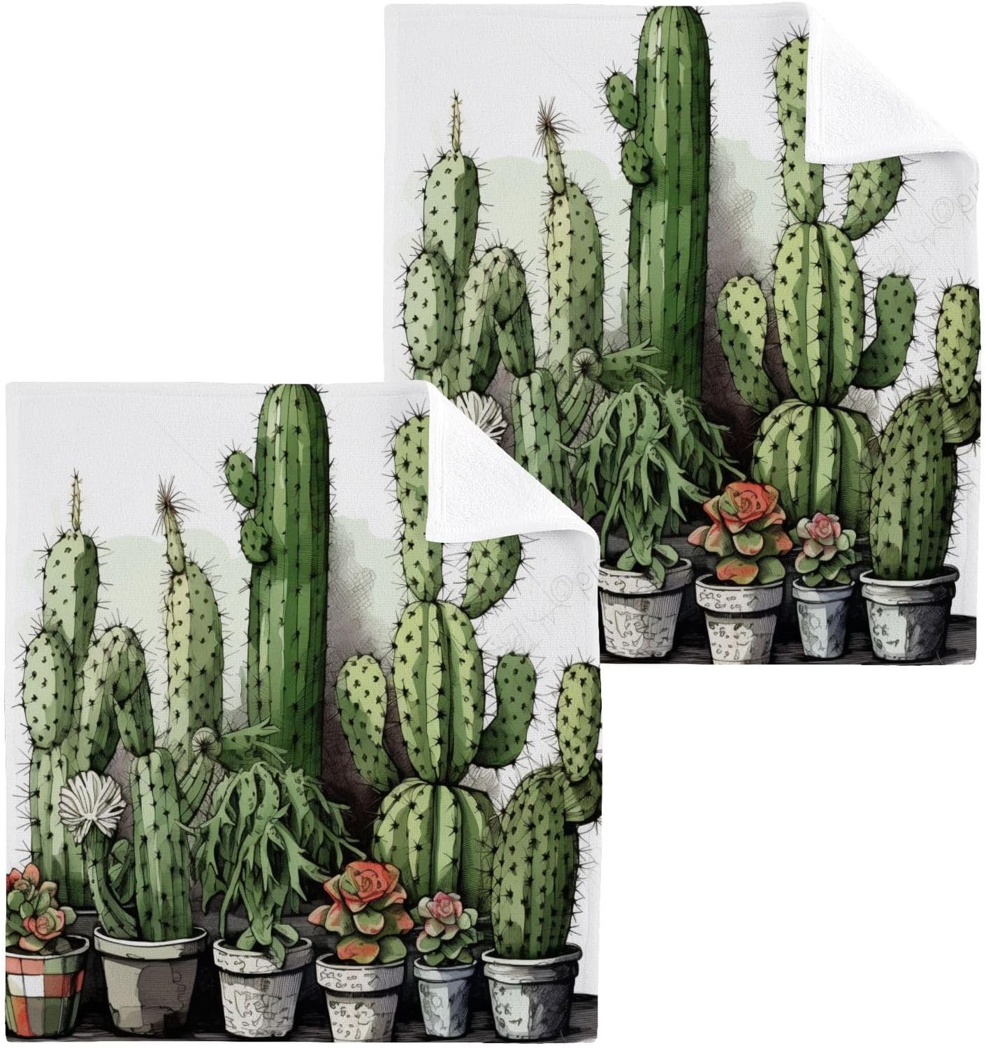 Reusable 12x12 Washcloth Soft Durable Cactus Wasser Resargeting