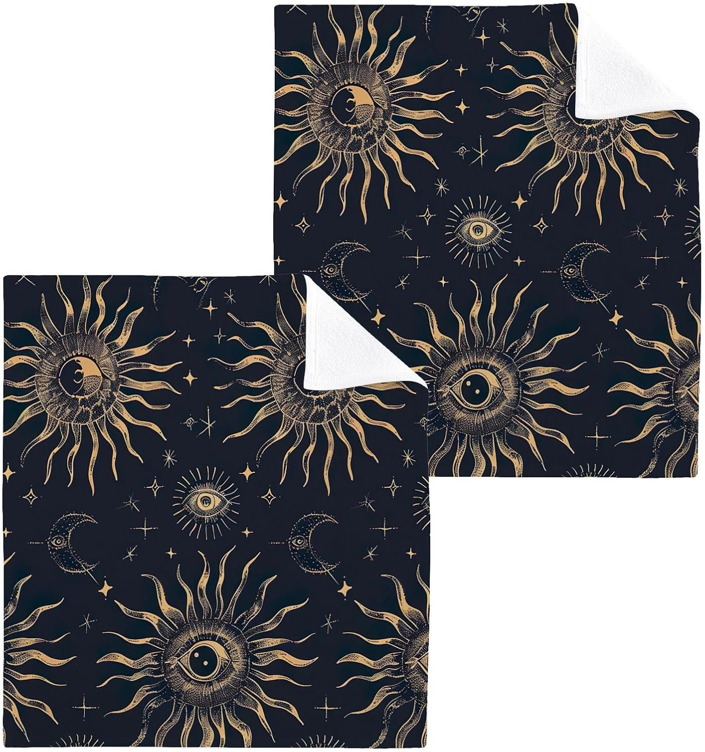 Sun Moon Washcloth Set