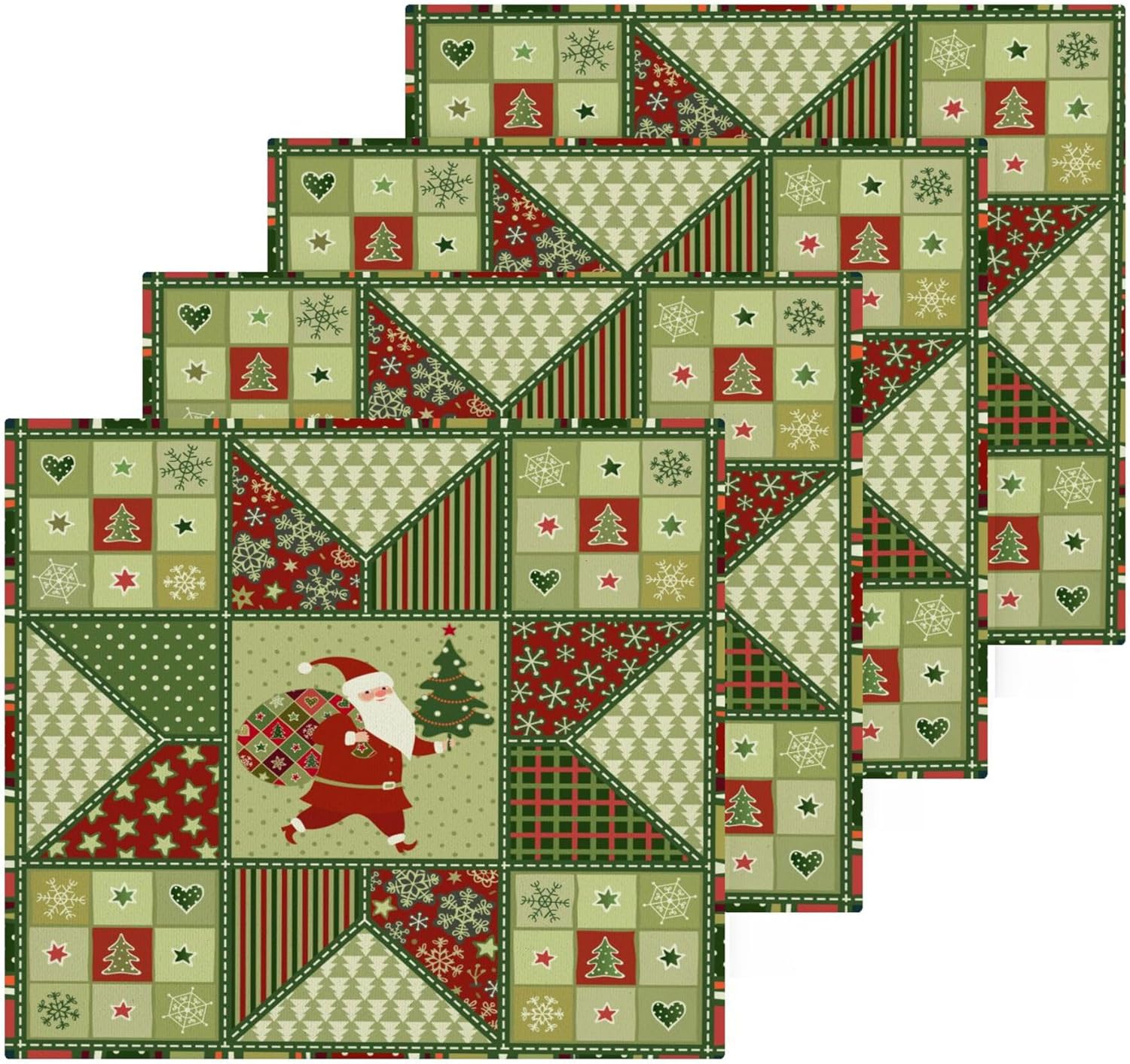 Xigua Christmas Santa Claus Washcloth Set