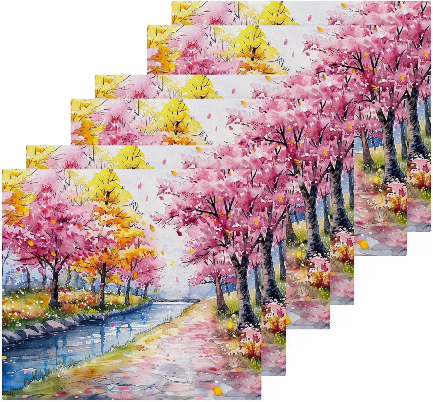 Painting Tree Baby Face Towels Soft Absorbent and Reusable