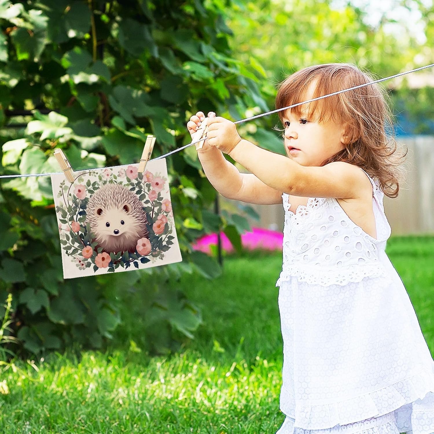 Hedgehog Washcloth for Babies Soft Absorbent Reusable Fingertip Towels