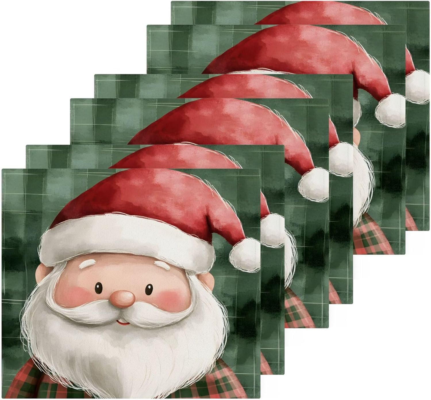 Xigua Santa Claus Washcloth Set 2-12 x 12