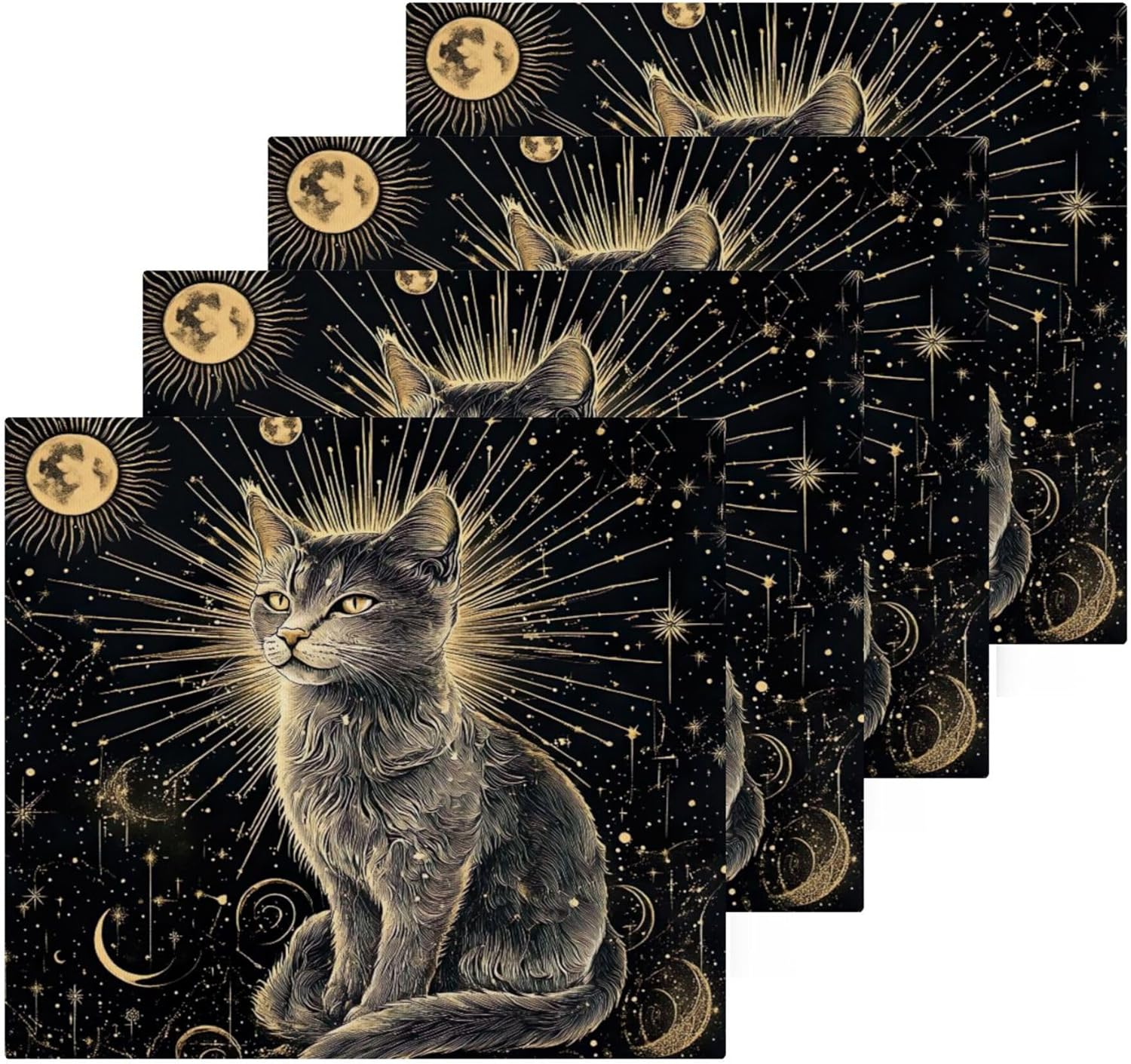 Xigua Cat Moons Washcloth Set