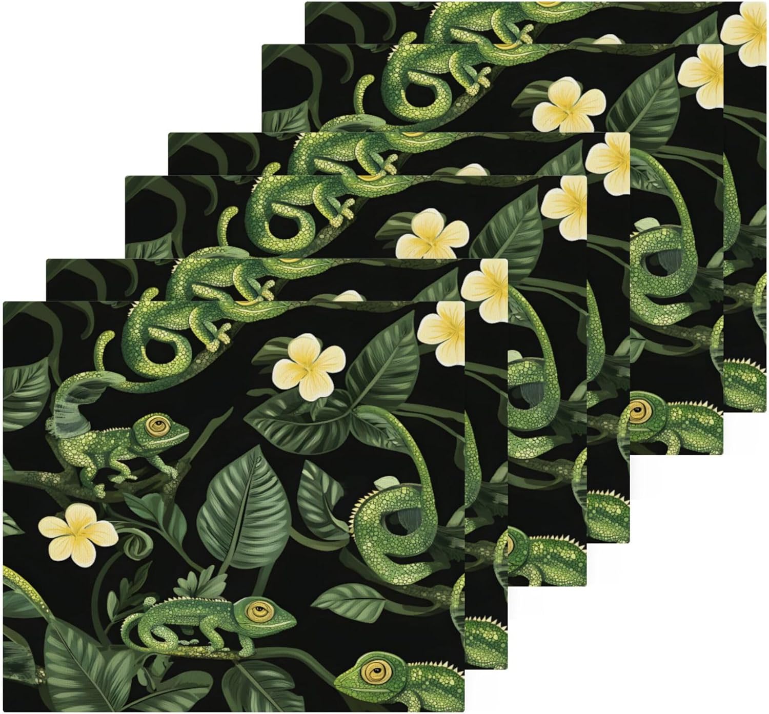 Xigua Green Chameleons multi-purpose washcloths