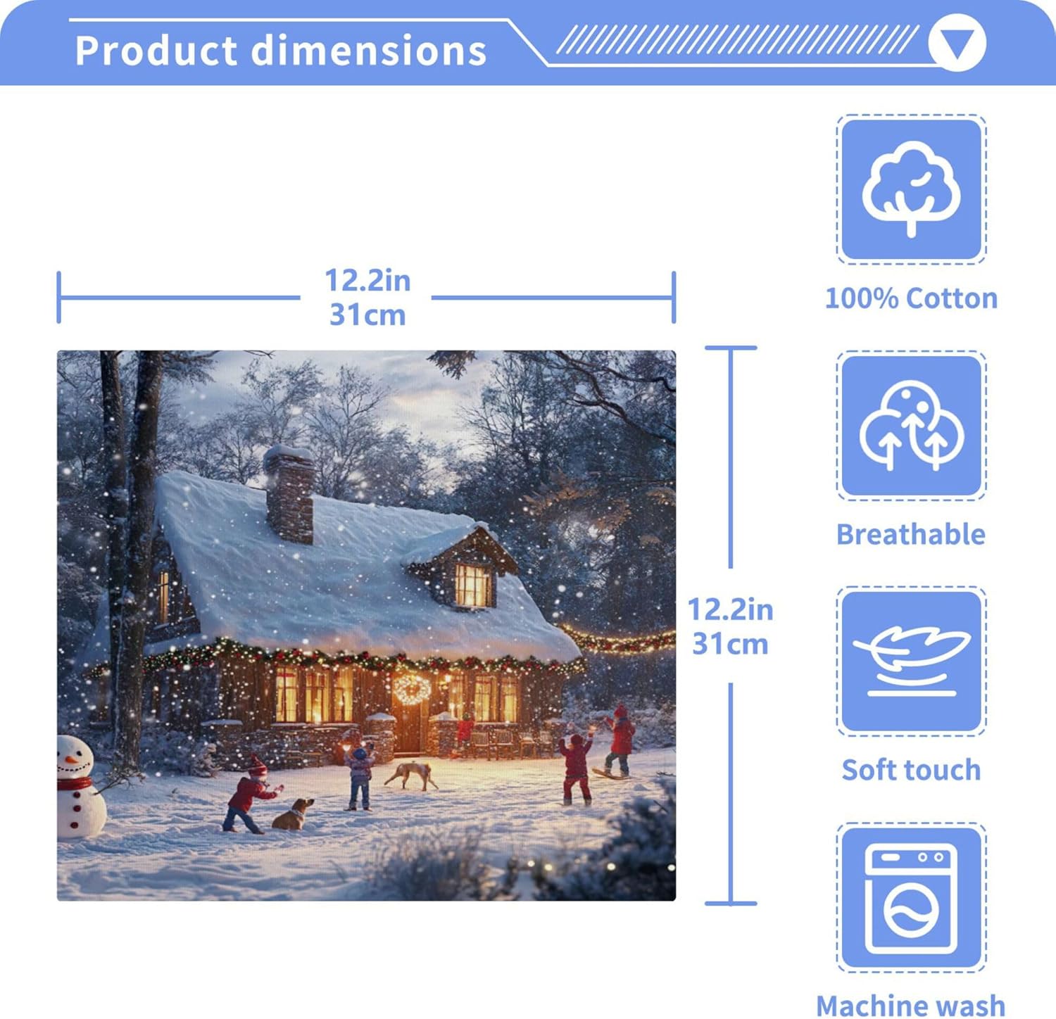 Quick-Dry Xigua Snow-Covered Washcloth Set