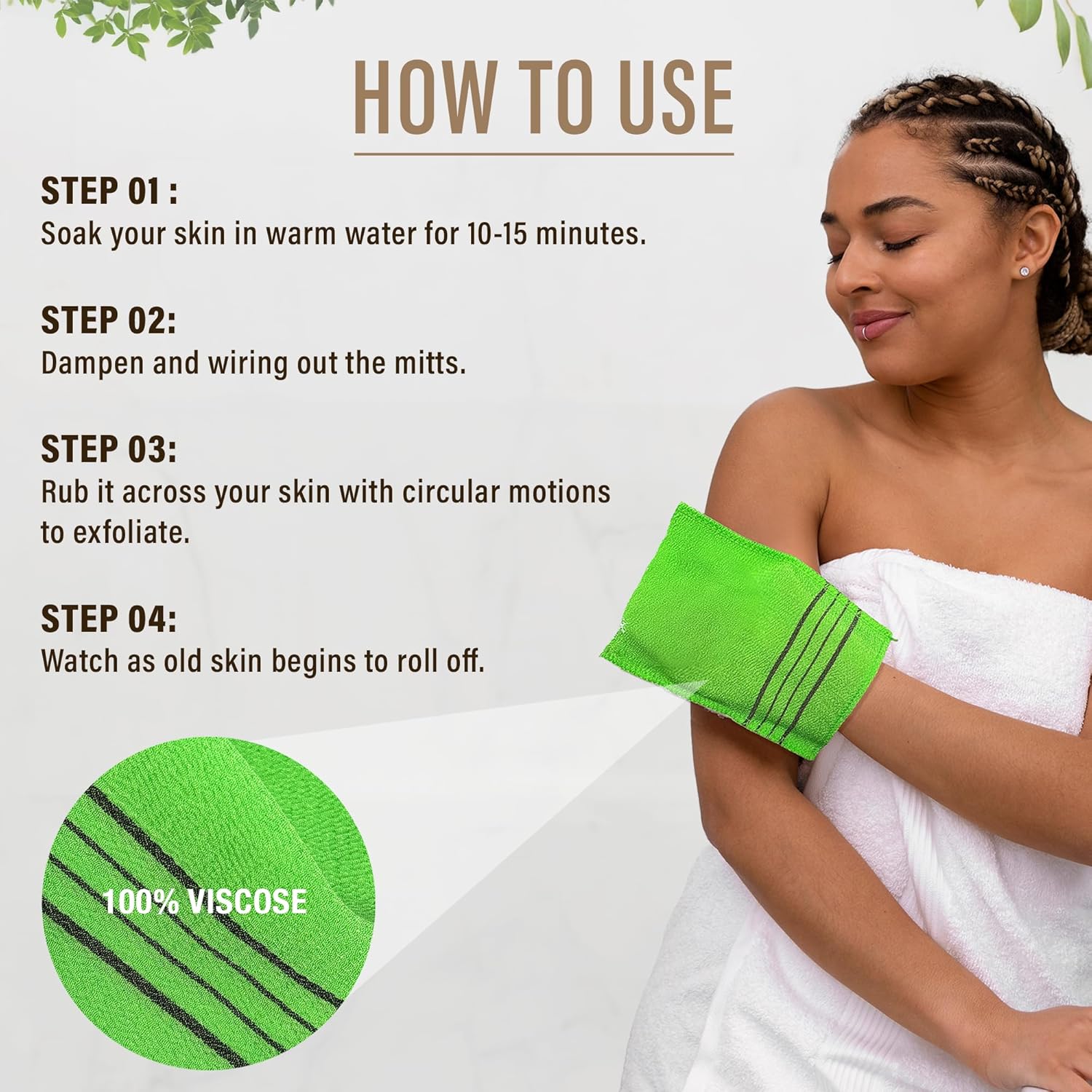 Sheanefit Korean Exfoliating Washcloth 6-Pack