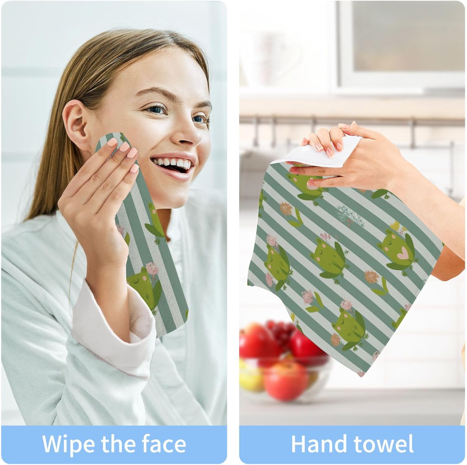 Cute Frog Washcloth 2 Pack