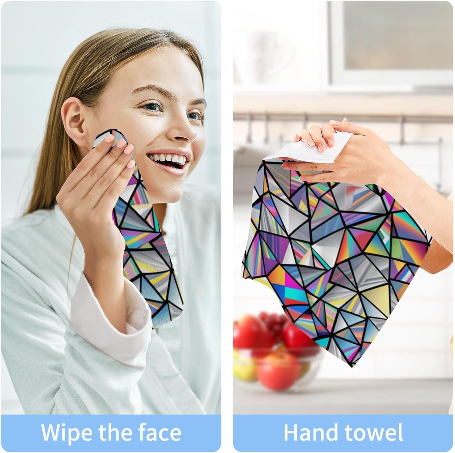 Double-Sided Irregularly Absorbent Soft Washcloths for Face Hand and Body