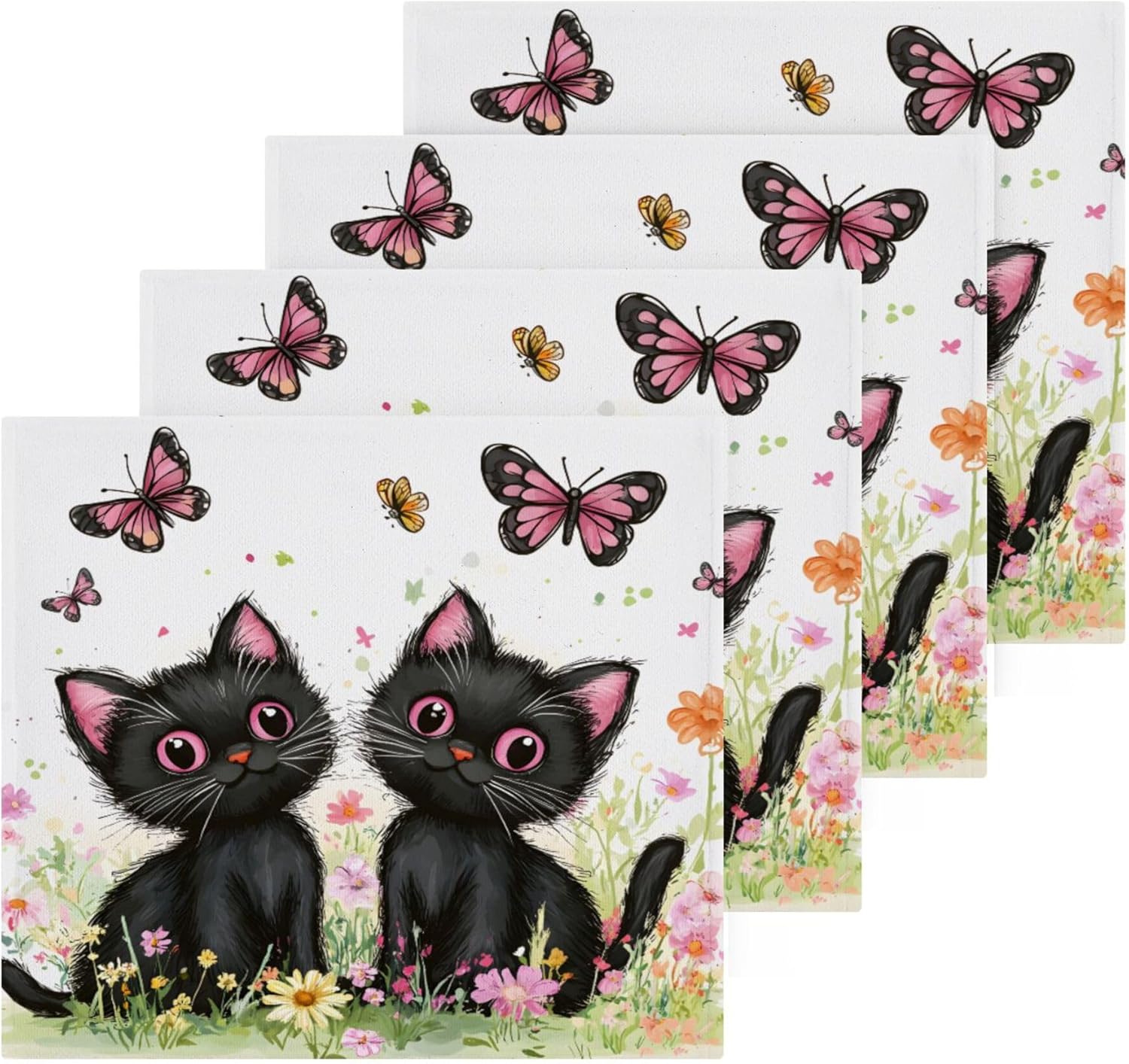 Cute Cat Washcloths Set by Xigua