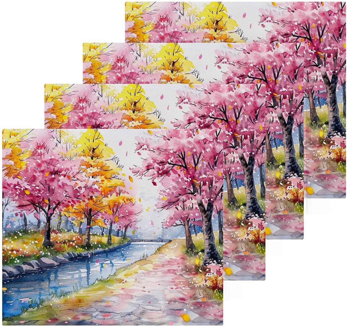 Painting Tree Baby Face Towels Soft Absorbent and Reusable
