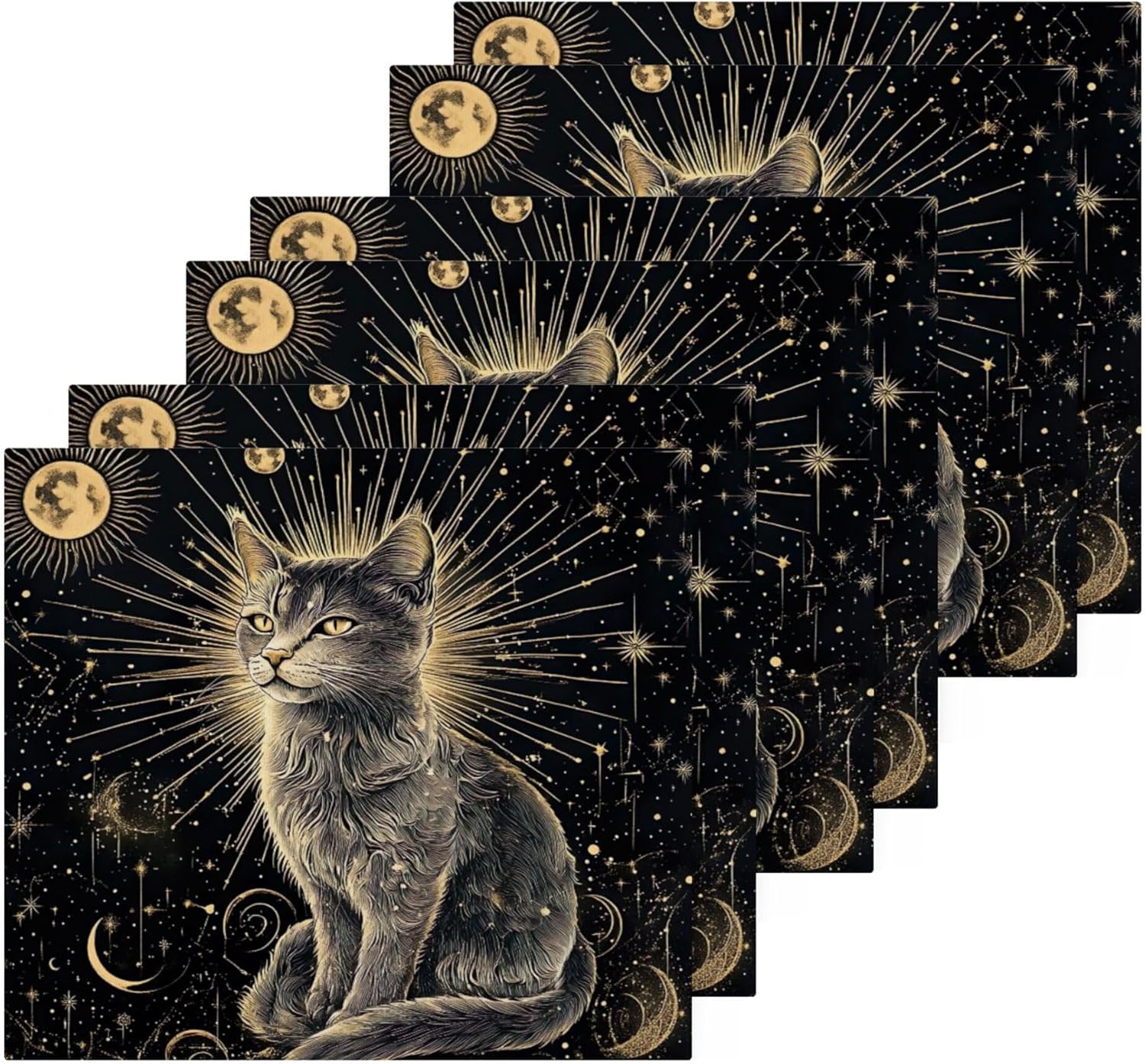 Xigua Cat Moons Washcloth Set