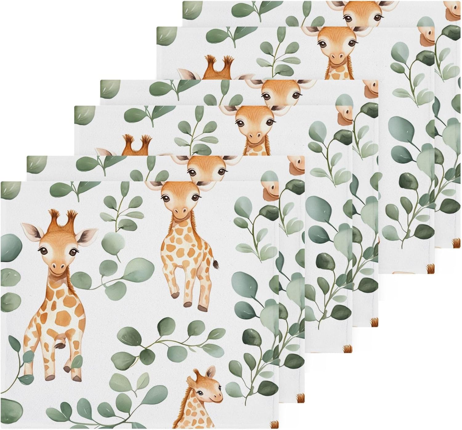 Cute Giraffe Washcloths for Adults Kids