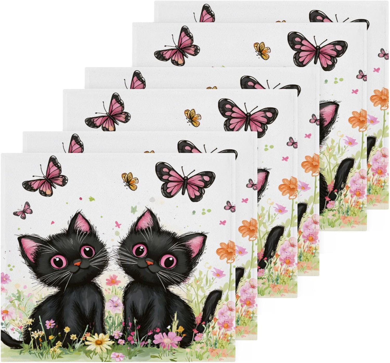 Cute Cat Washcloths Set by Xigua