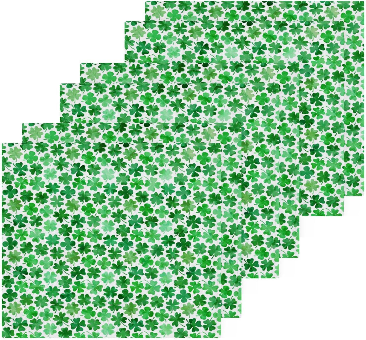 St Patricks Day Soft Washcloth SetReusable Washable