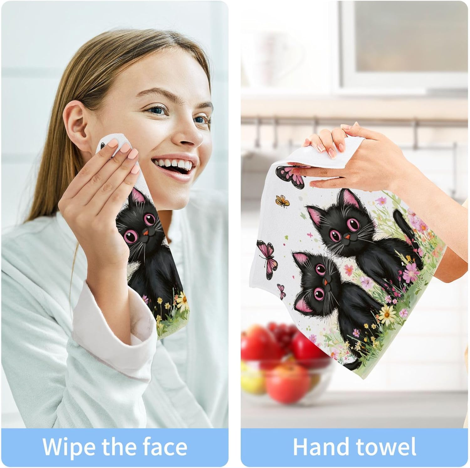 Cute Cat Washcloths Set by Xigua