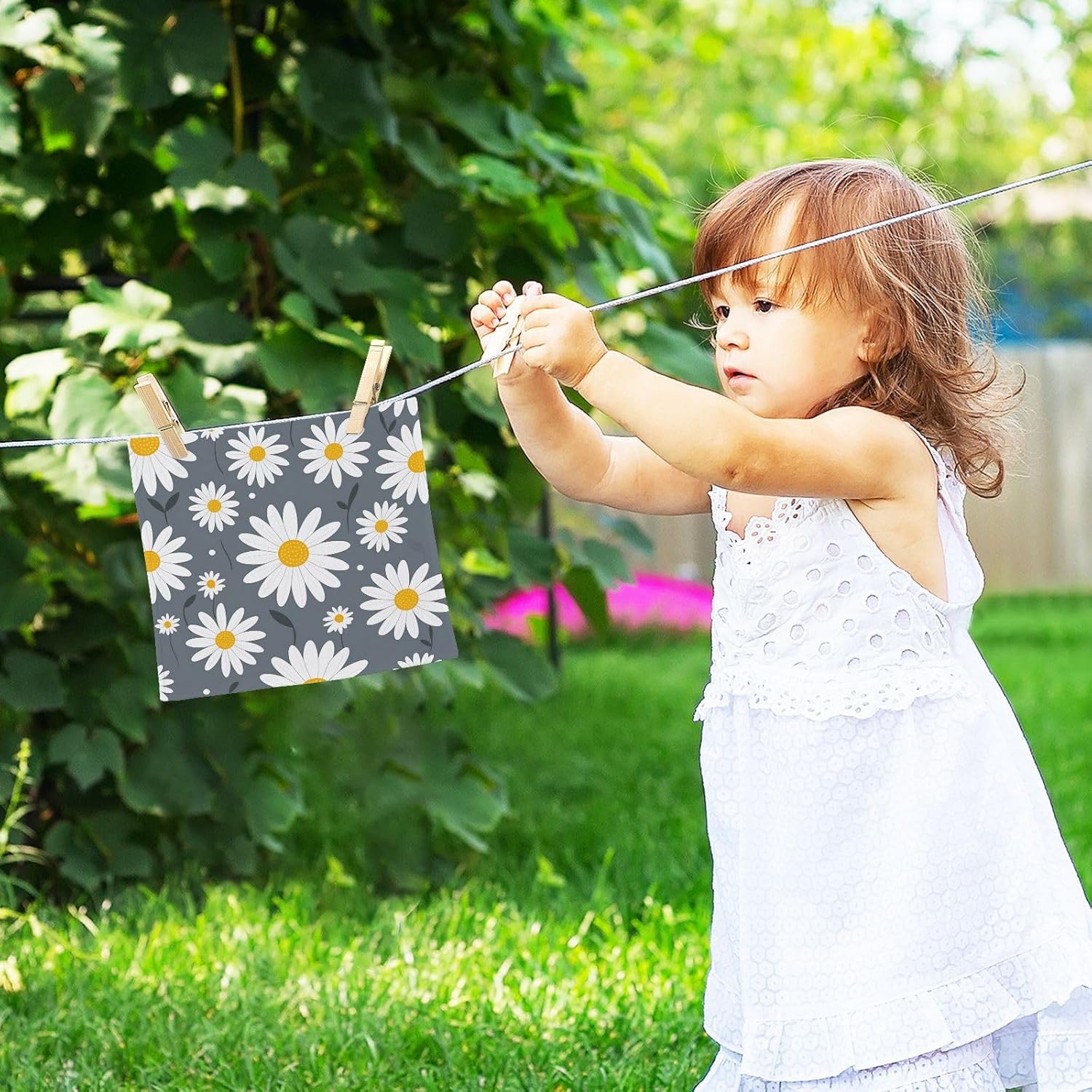 Daisy Flower Washcloth Set 2-Piece