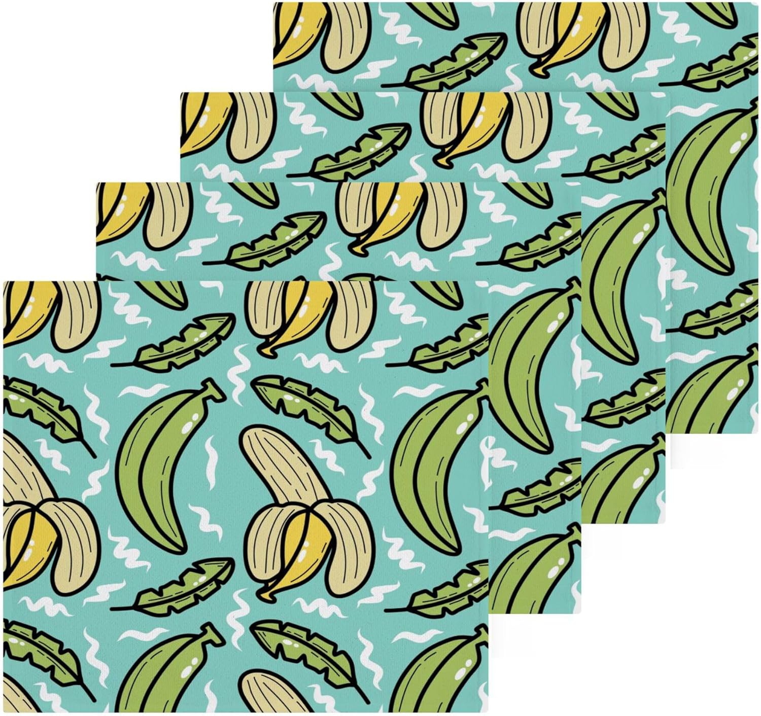 Xigua Banana Pattern Washcloth Set