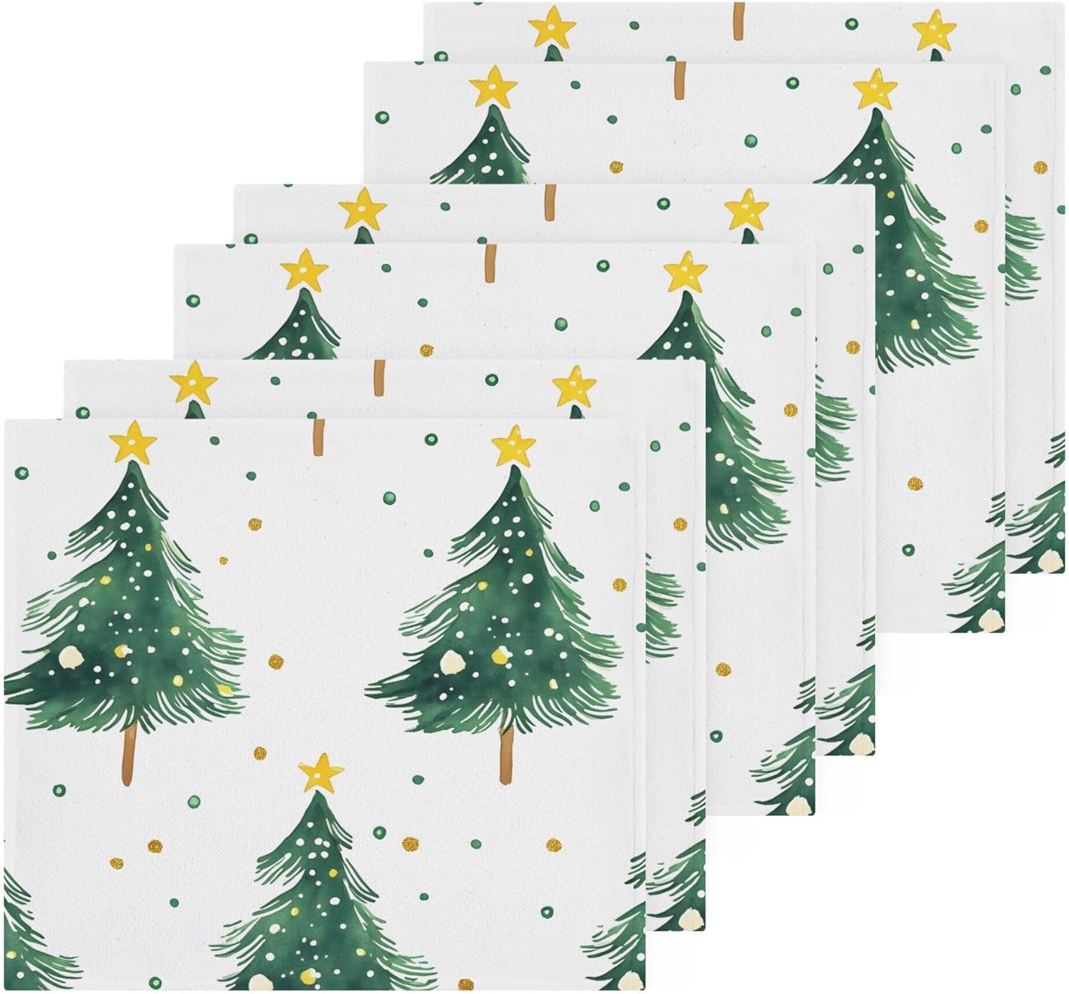 Stunning Christmas Tree Washcloth Set for Your Home and Travel