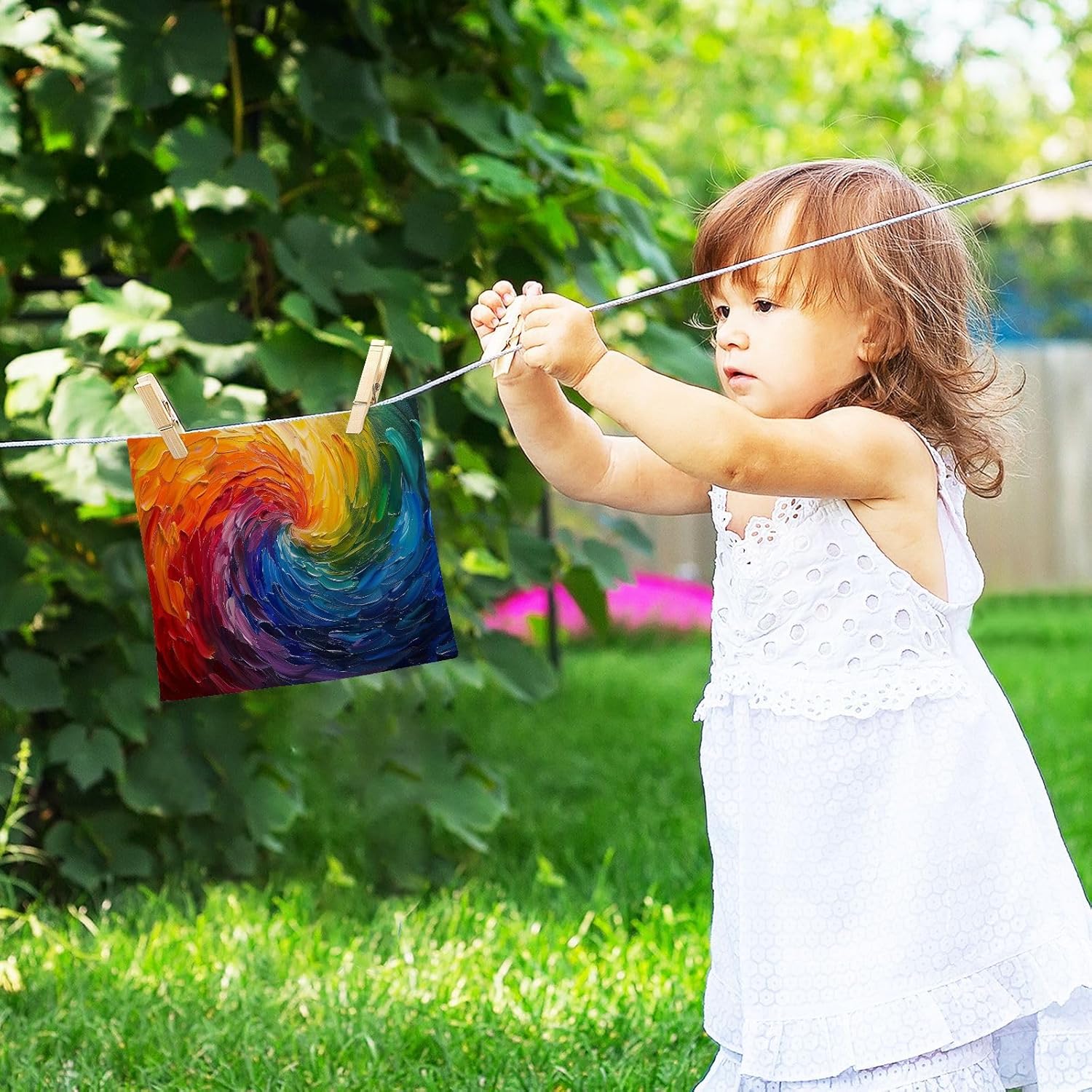 Tie Dye Washcloth Set - Soft Reusable and Versatile for Home Travel