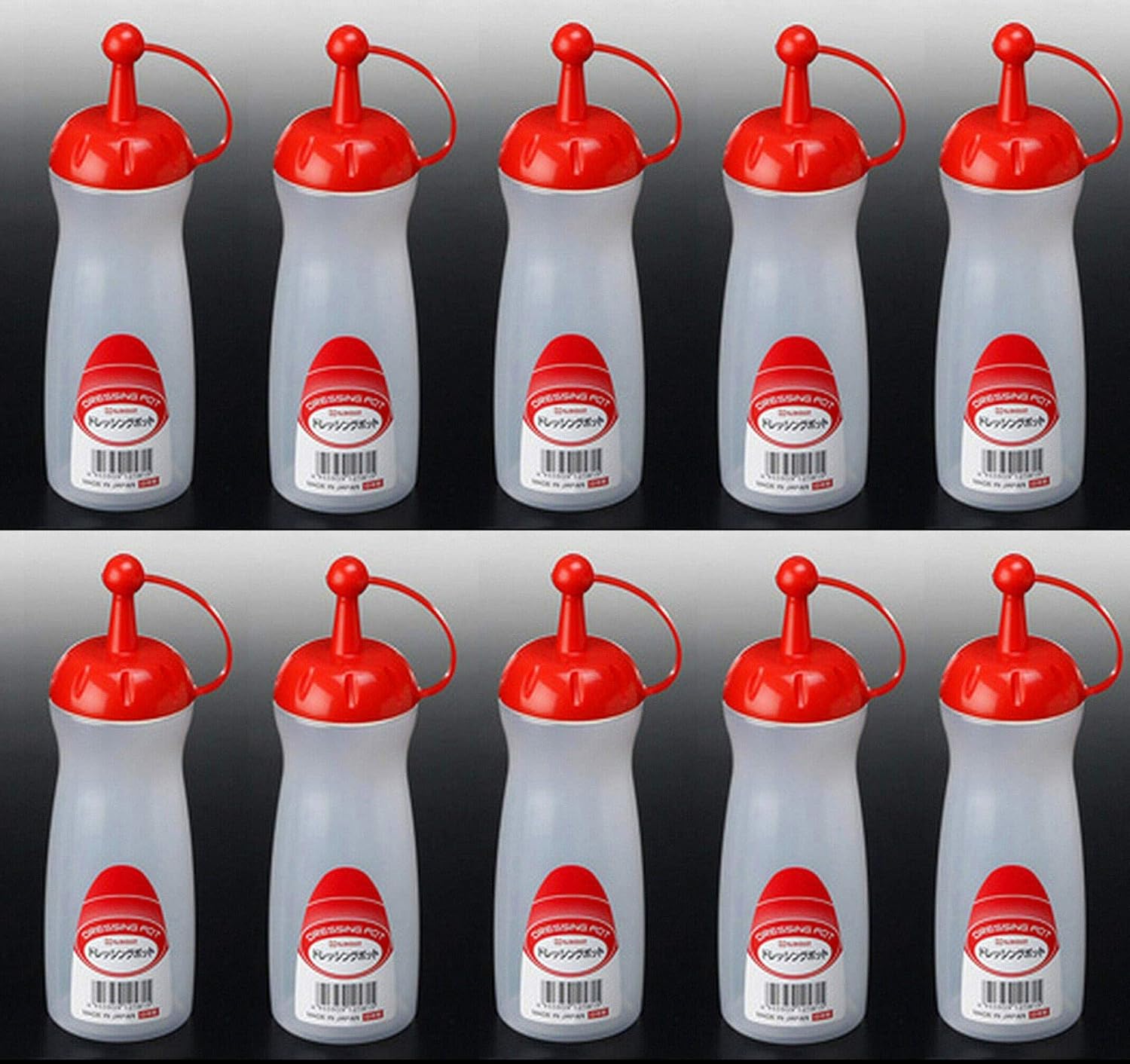 JapanBargain 3268 10 Pack Squeeze Condiment Bottles 1