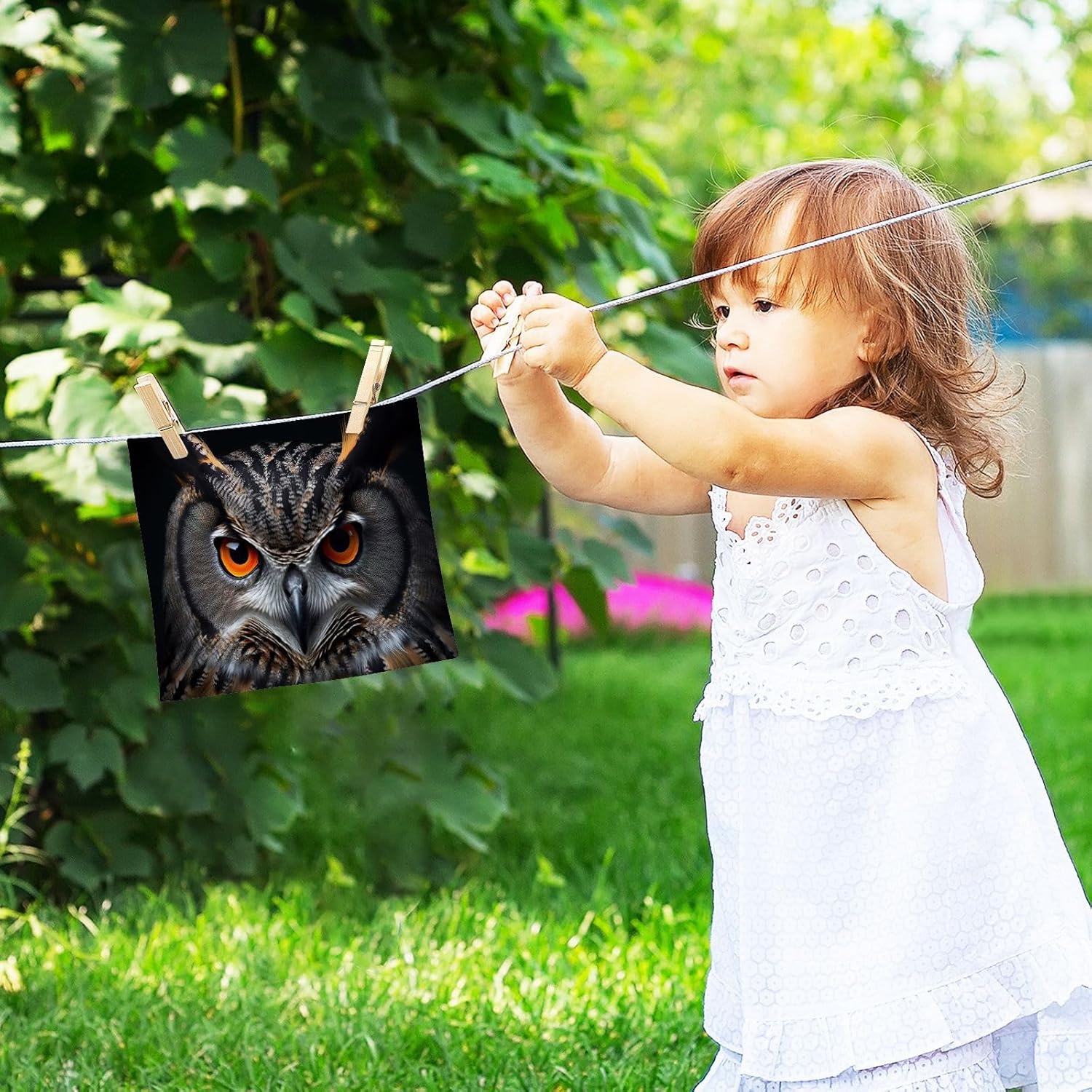 Owl Washcloth Set - 2-Pack for Washroom Use
