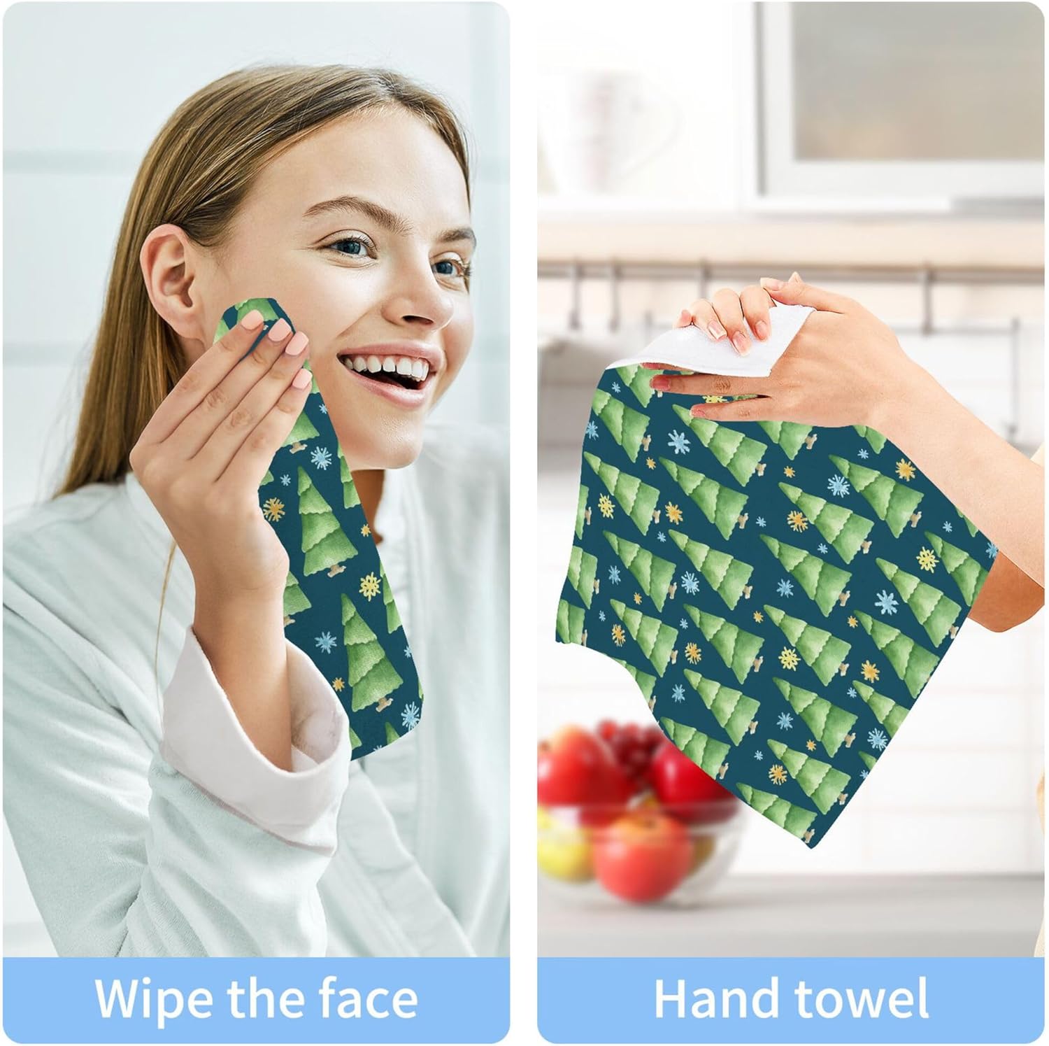 Xigua Christmas Tree Washcloth Set