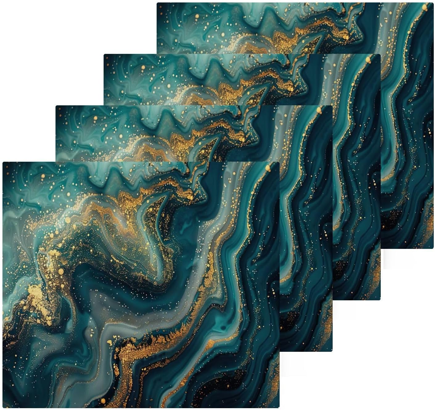 Green Marble Washcloth 2-Pack