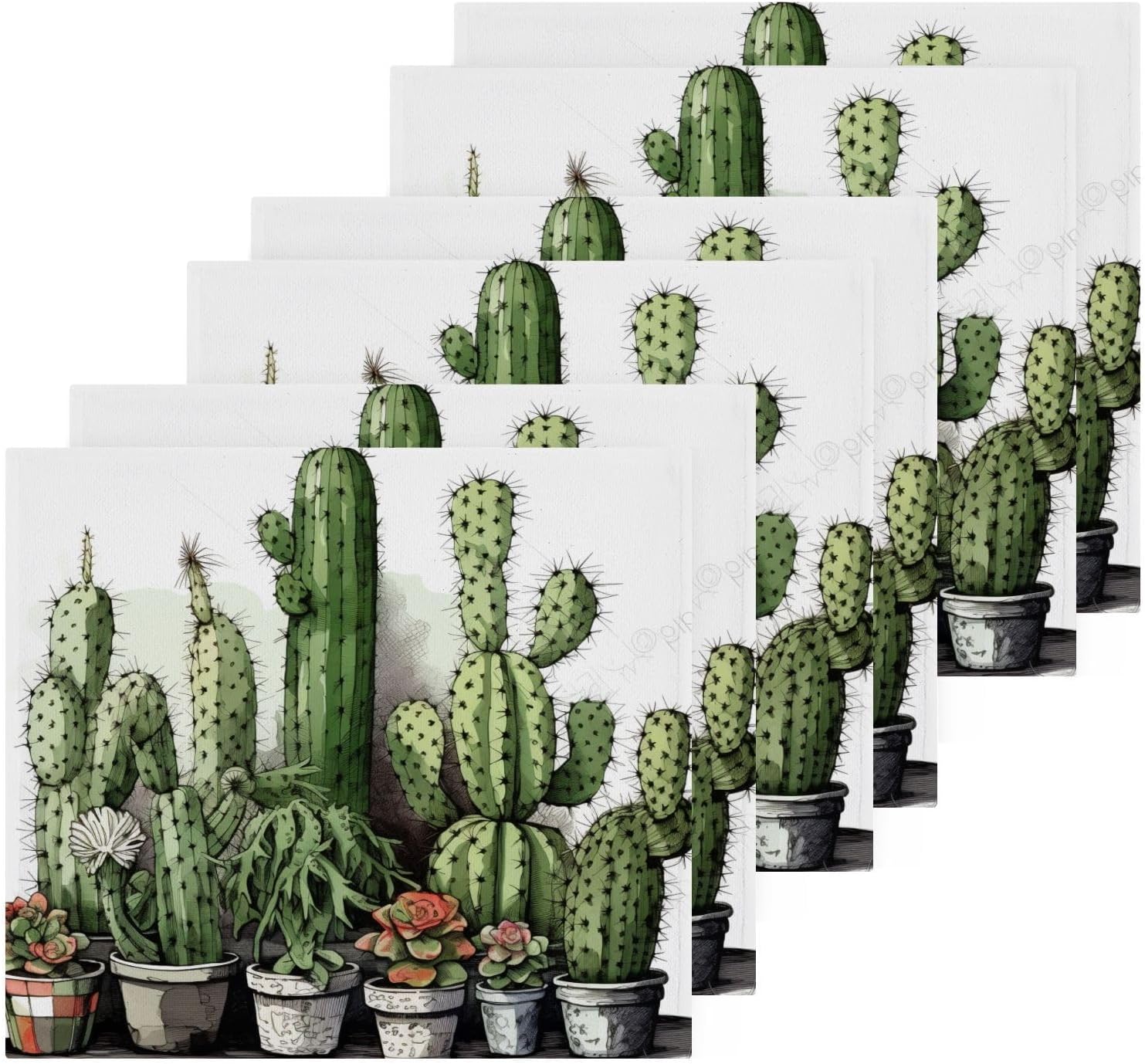 Reusable 12x12 Washcloth Soft Durable Cactus Wasser Resargeting
