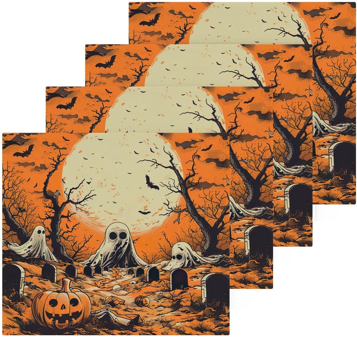 YETTASBIN Halloween Ghost Washcloths 2 Pack 1
