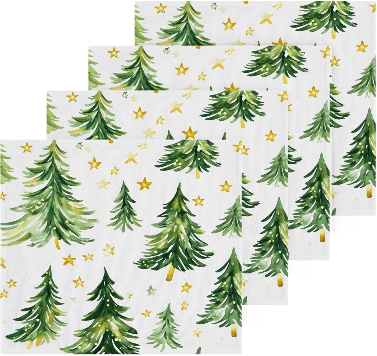 Xigua Christmas Tree Washcloth Set 2-12Pack