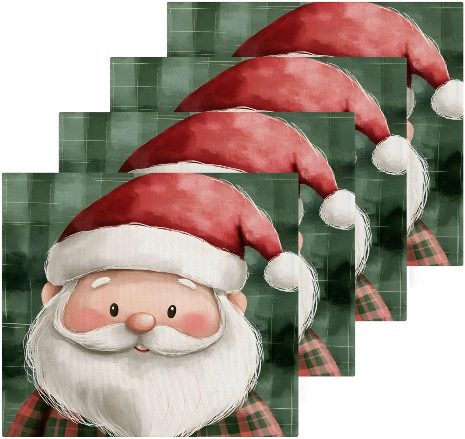Xigua Santa Claus Washcloth Set 2-12 x 12