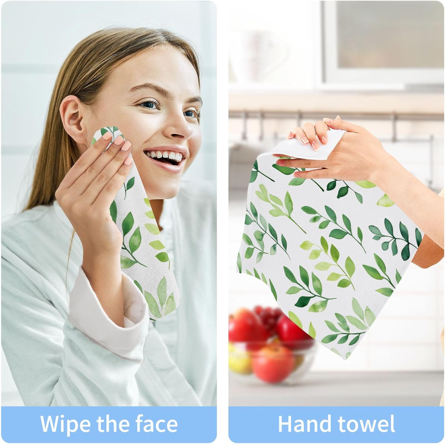 Xiuga Fast-Drying Washcloths - Multipurpose Towels for Bathroom Kitchen and Travel