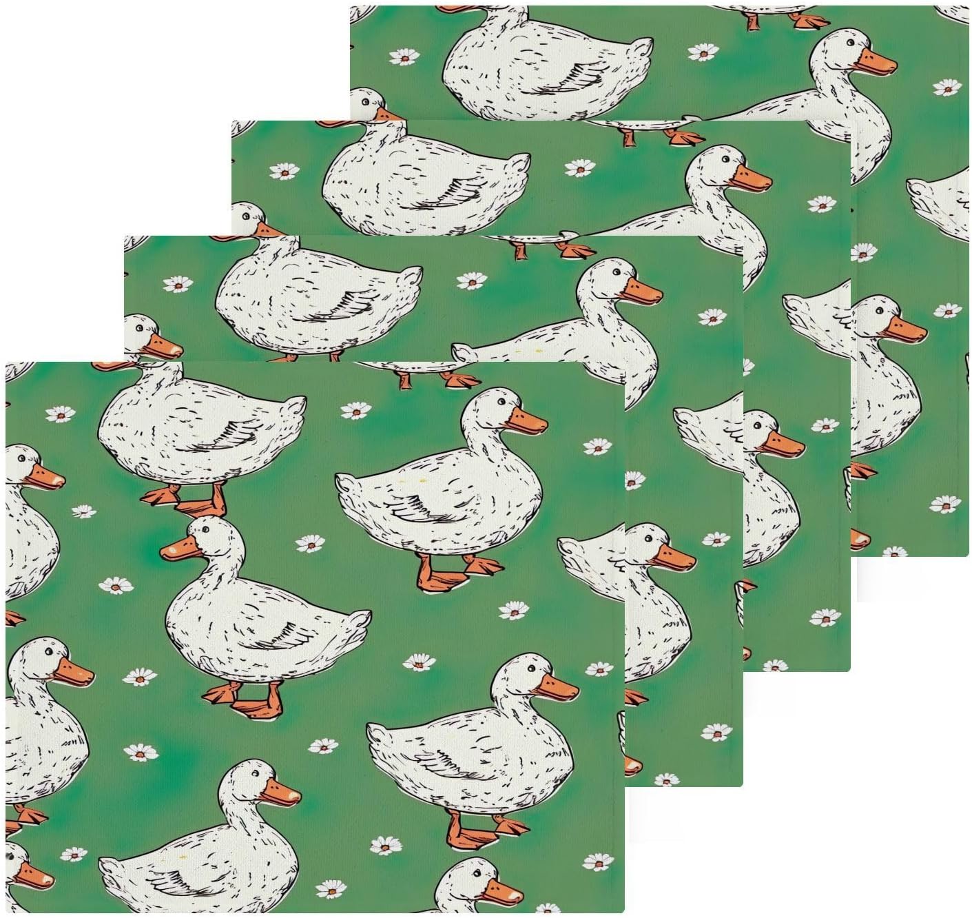 Cartoon Duck Washcloths 2 Pack Soft Absorbent